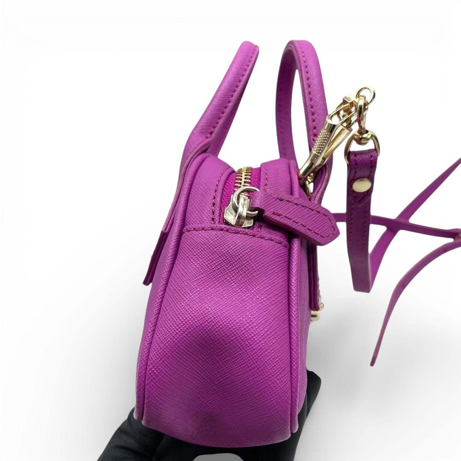 Vivienne Westwood Vivienne Westwood - Purple Mini Leather Shoulder Bag Size ONE SIZE - 6 Thumbnail