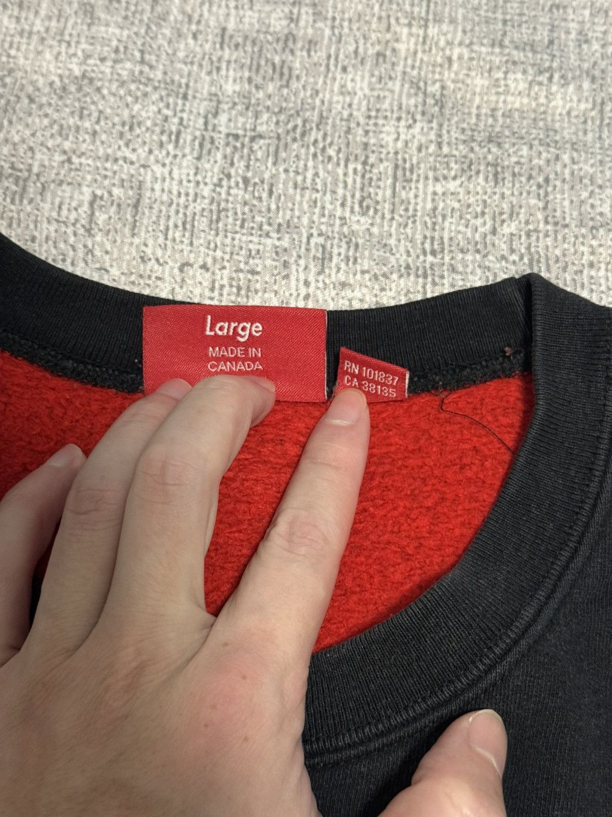 Supreme Supreme contrast small box crew crewneck Size US L / EU 52-54 / 3 - 5 Thumbnail