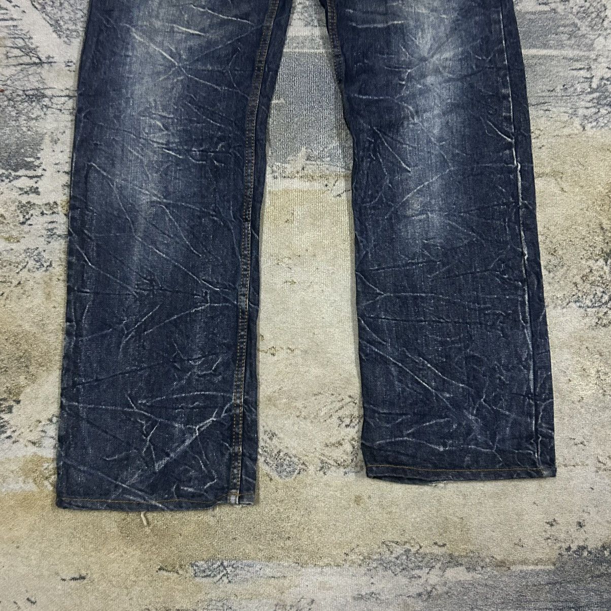 If Six Was Nine × Japanese Brand × KMRii Vintage Japanese Lightning Double Waist Denim Jeans Size US 34 / EU 50 - 4 Thumbnail