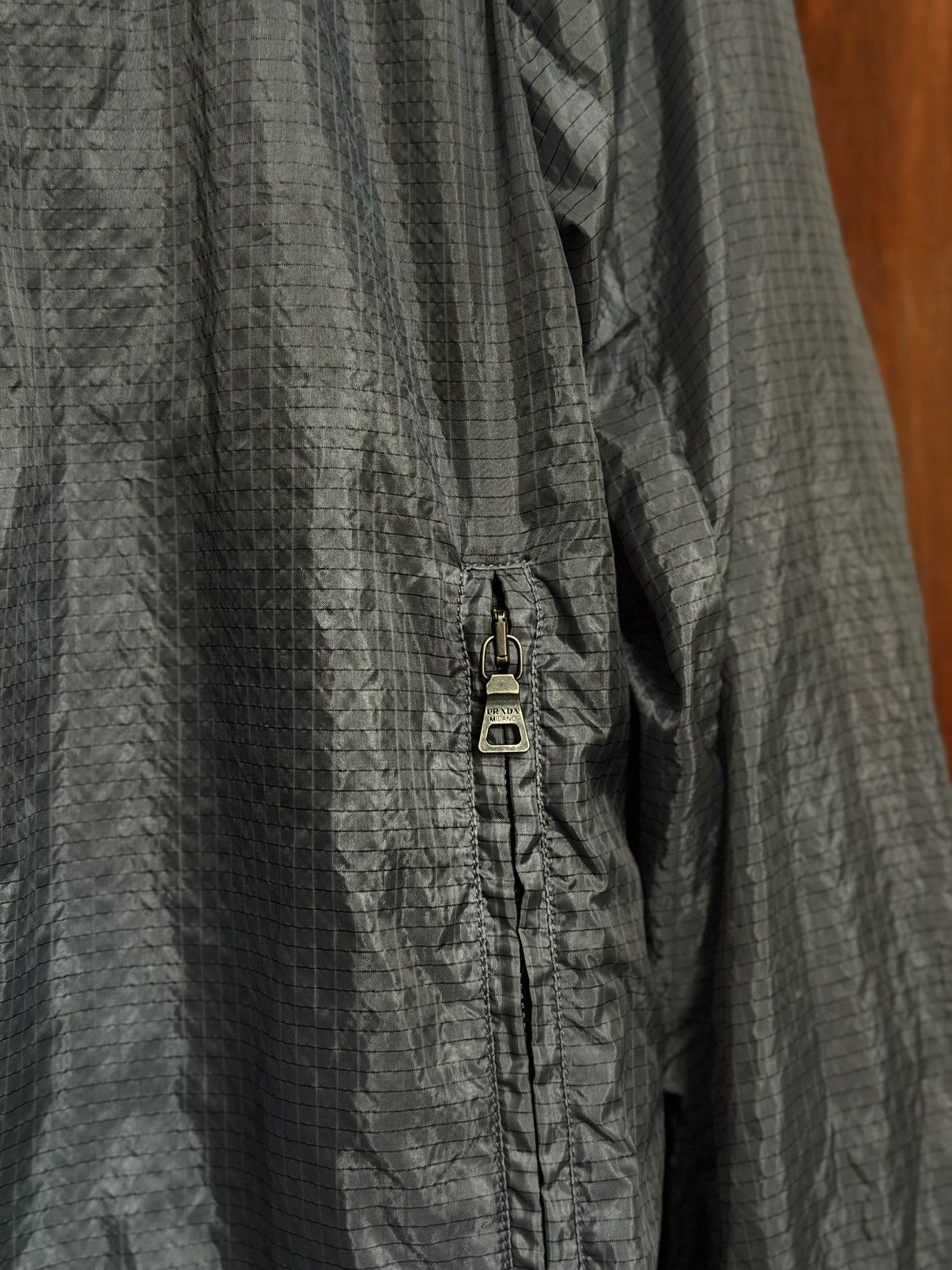 Prada Prada Sport (Linea Rossa) grey ripstop nylon jacket SGA372 Size US M / EU 48-50 / 2 - 11 Thumbnail