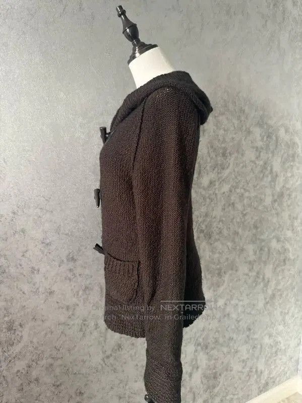 Burberry Burberry Brown Wool Blend Hooded Cardigan. Size S / US 4 / IT 40 - 4 Thumbnail