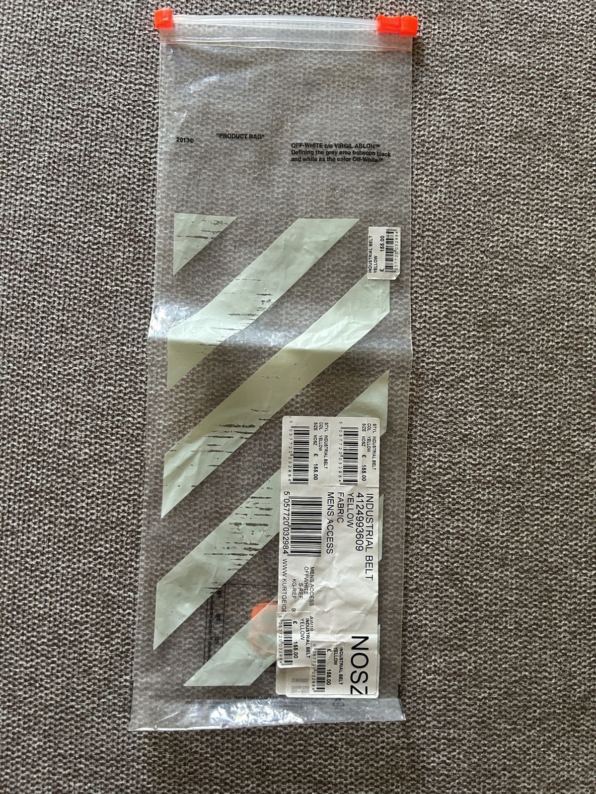Off-White Off-white Industrial Belt Yellow-Black Size ONE SIZE - 8 Thumbnail
