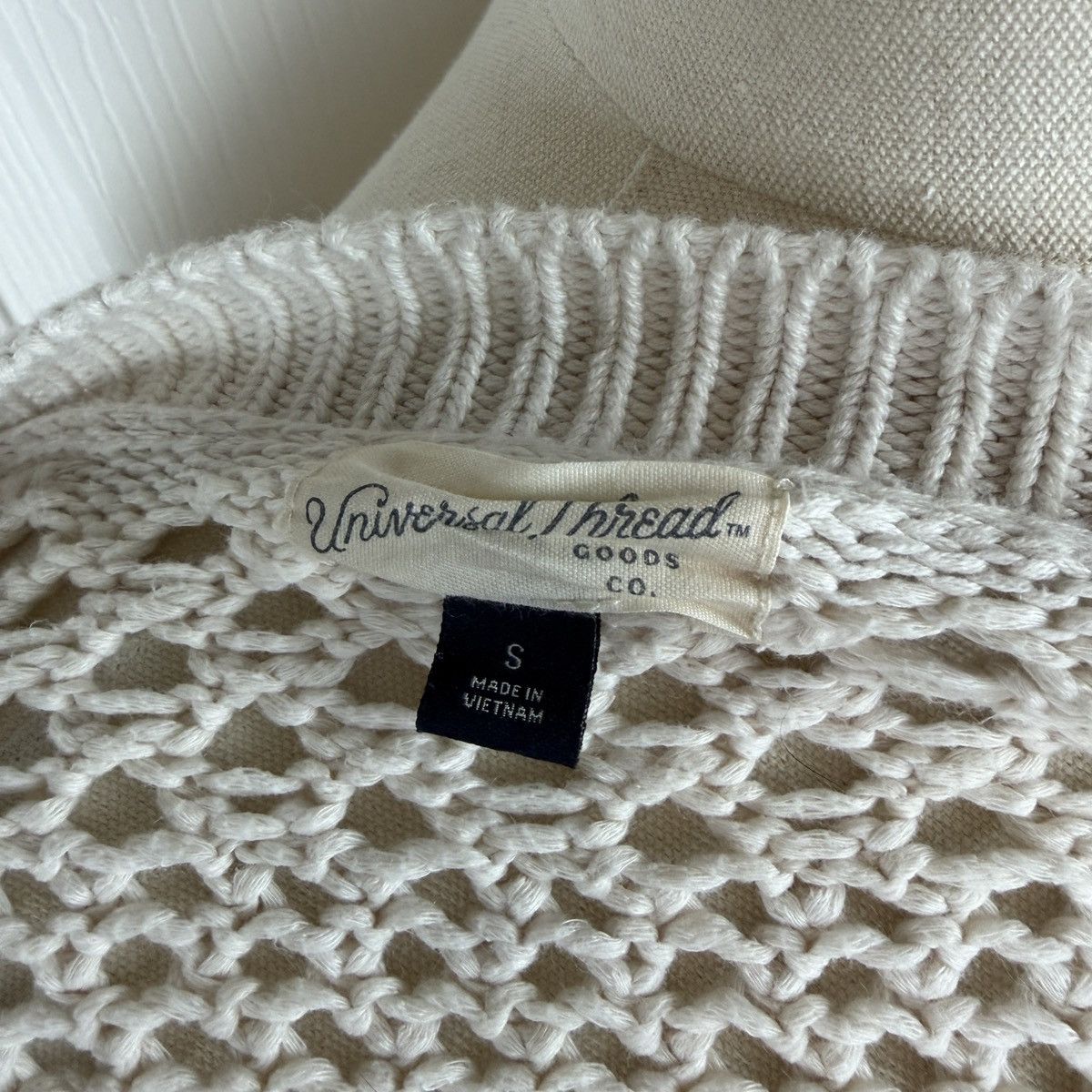 Other Universal thread white crochet sweater Size S / US 4 / IT 40 - 4 Thumbnail