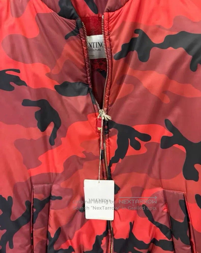 Valentino Valentino Red and black camouflage down baseball uniform Size US XS / EU 42 / 0 - 3 Thumbnail