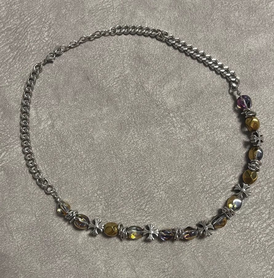 Other Cross hologram holographic beads retro punk chain necklace Size ONE SIZE - 6 Thumbnail