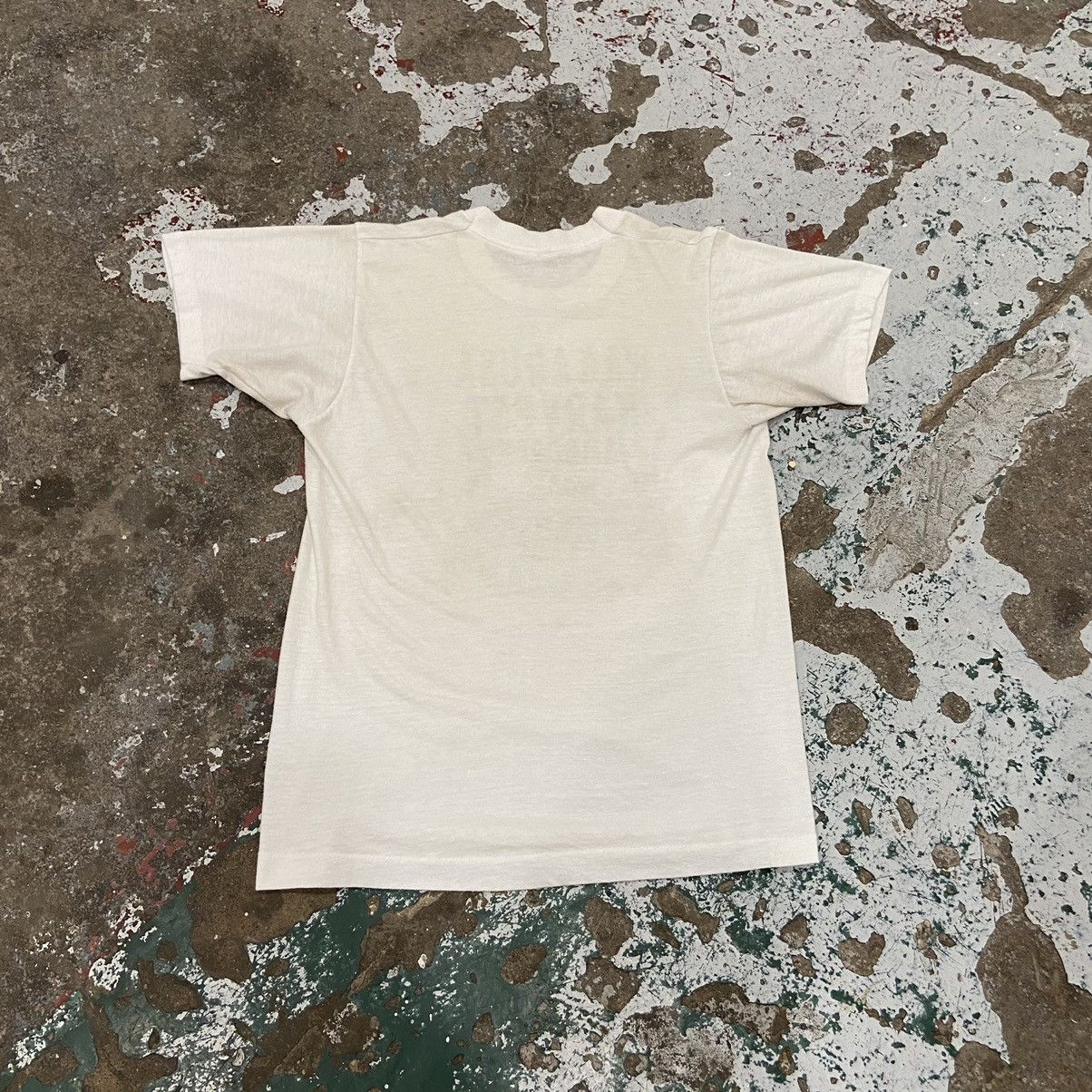 Vintage Vintage 1970s White Brown Graphic Tee Size US S / EU 44-46 / 1 - 7 Thumbnail