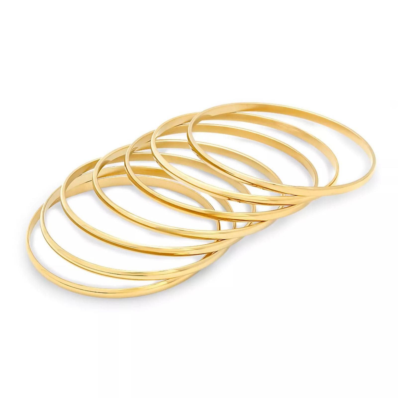 Other STEELTIME 18K Gold Plated Stainless Steel Bangle Set 7 Piece Size ONE SIZE - 2 Thumbnail