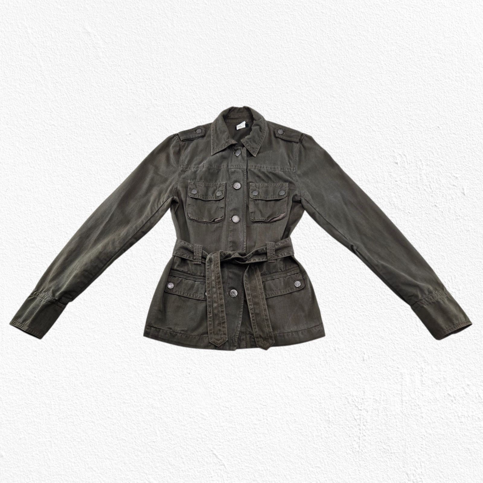 J.Crew J.Crew Silk Cotton Utility Military Jacket Olive Green Small Size S / US 4 / IT 40 - 3 Thumbnail
