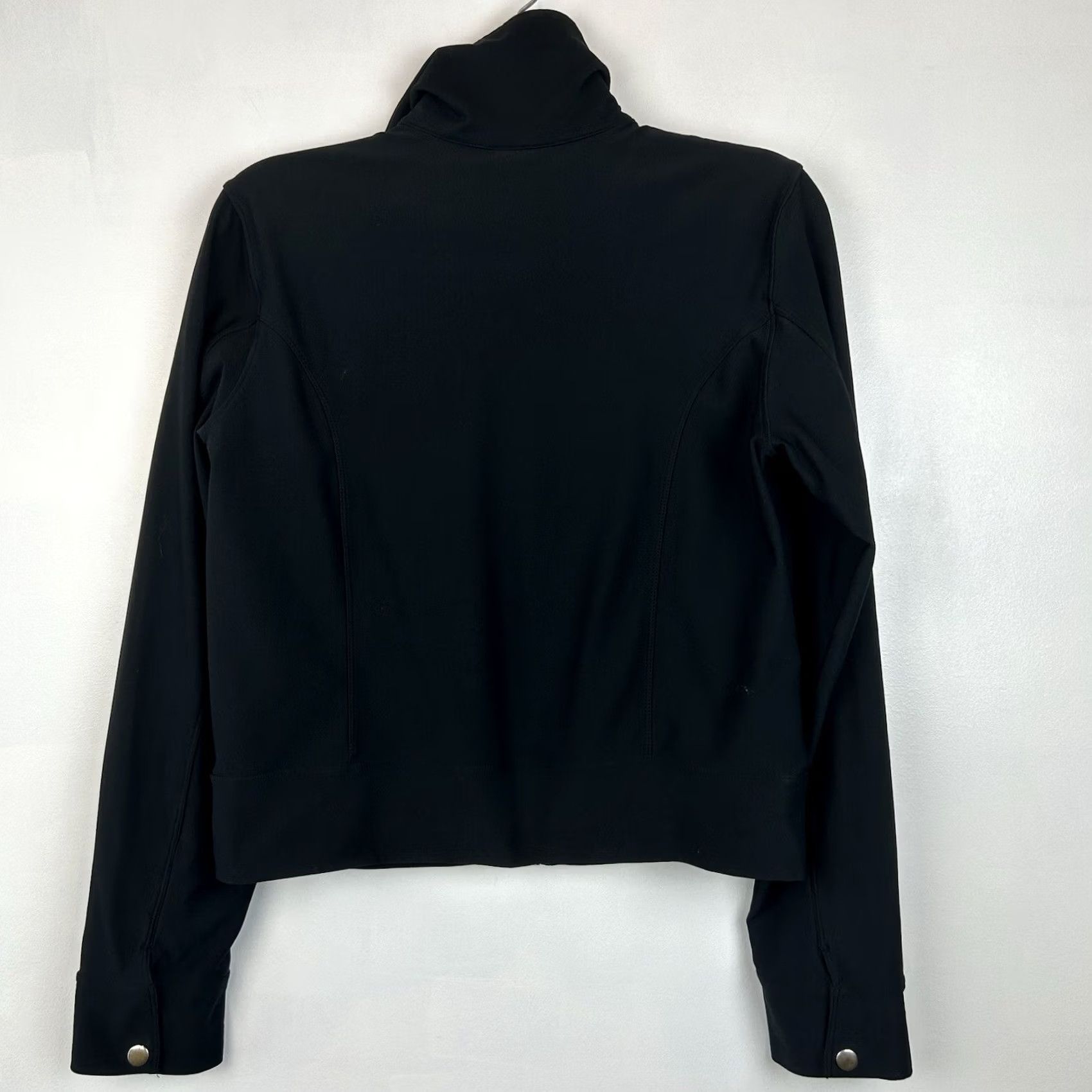 Nike Nike Jacket Womans M Fit Dry Full Zip Black Stretch Active Short Style Read Size 32" / US 10 / IT 46 - 2 Thumbnail