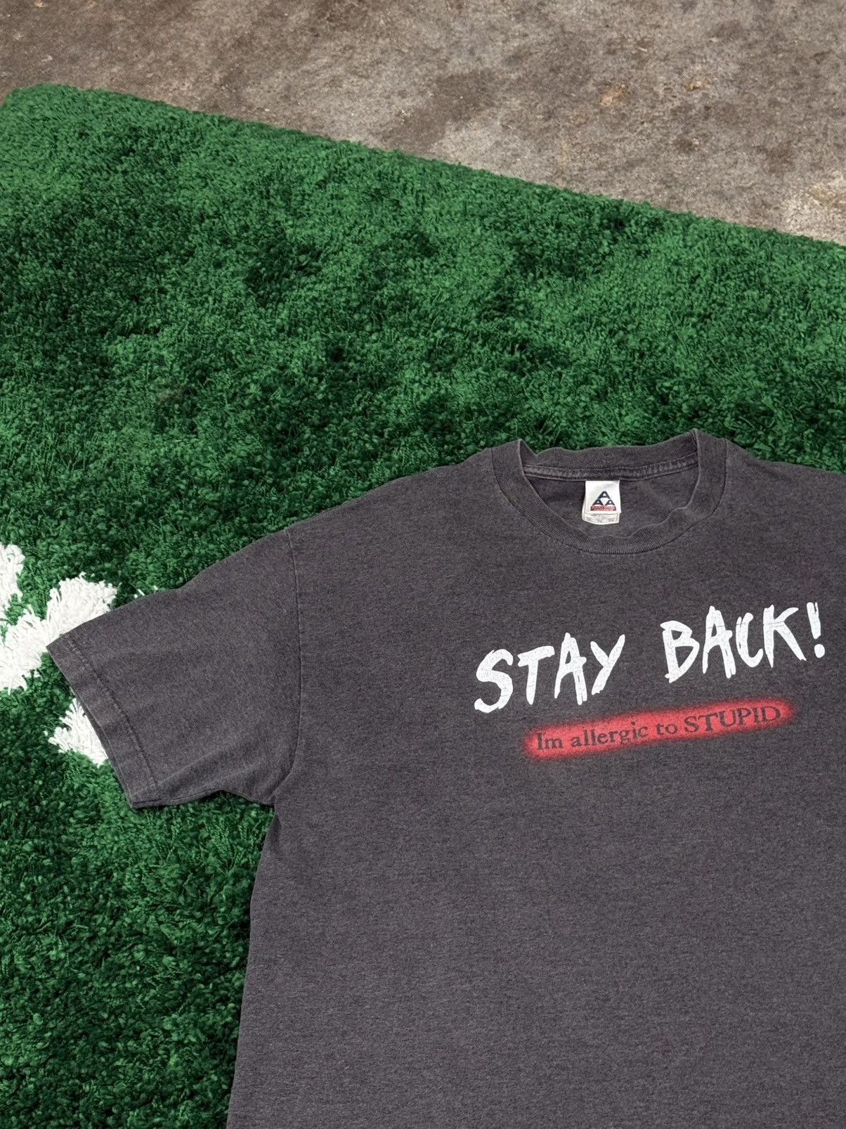 Vintage Vintage Stay Back Im Allergic Stupid Logo Alstyle Tee XL Size US XL / EU 56 / 4 - 5 Thumbnail