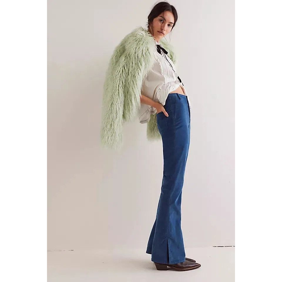 Free People New We The Free Level Up Slit Cord Jeans $98 SIZE 30 Blue Size 30" / US 8 / IT 44 - 5 Thumbnail