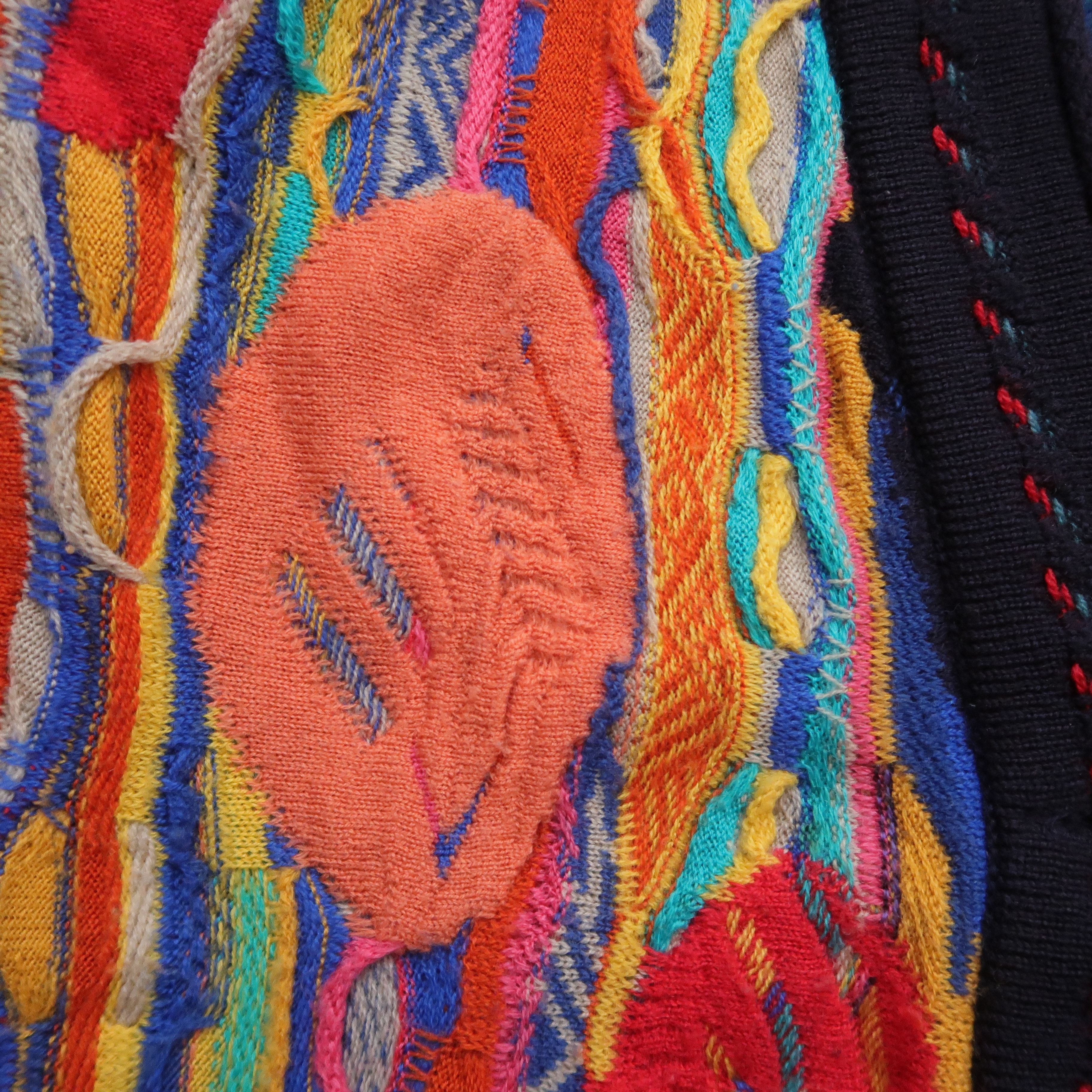Coogi 1990s Coogi Psychedelic Art Cardigan Knit Fuzzy Size US M / EU 48-50 / 2 - 7 Thumbnail