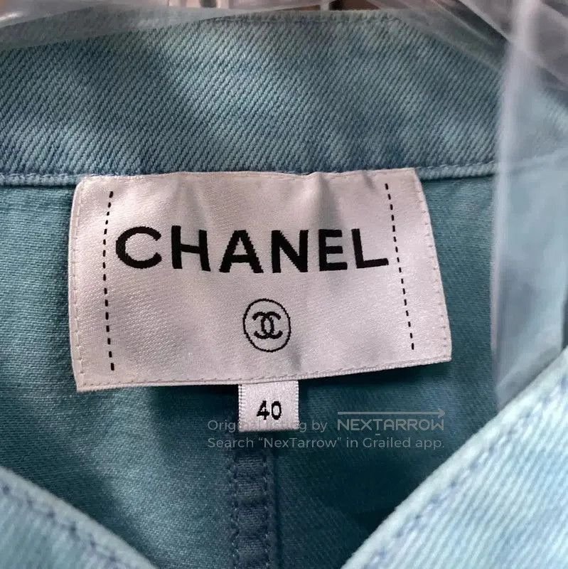 Chanel Chanel Blue Cotton Women's Jacket . Size XXS / US 00 / IT 34 - 7 Thumbnail