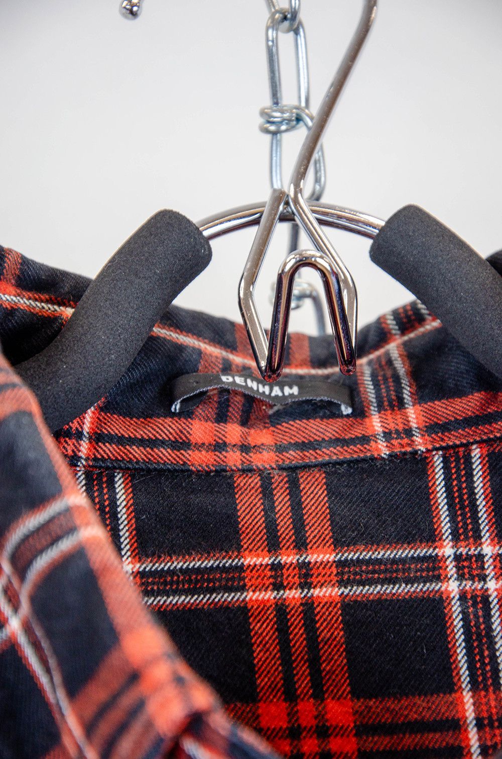 DENHAM Denham Red Black Plaid Flannel Shirt - Size L Size US L / EU 52-54 / 3 - 6 Thumbnail