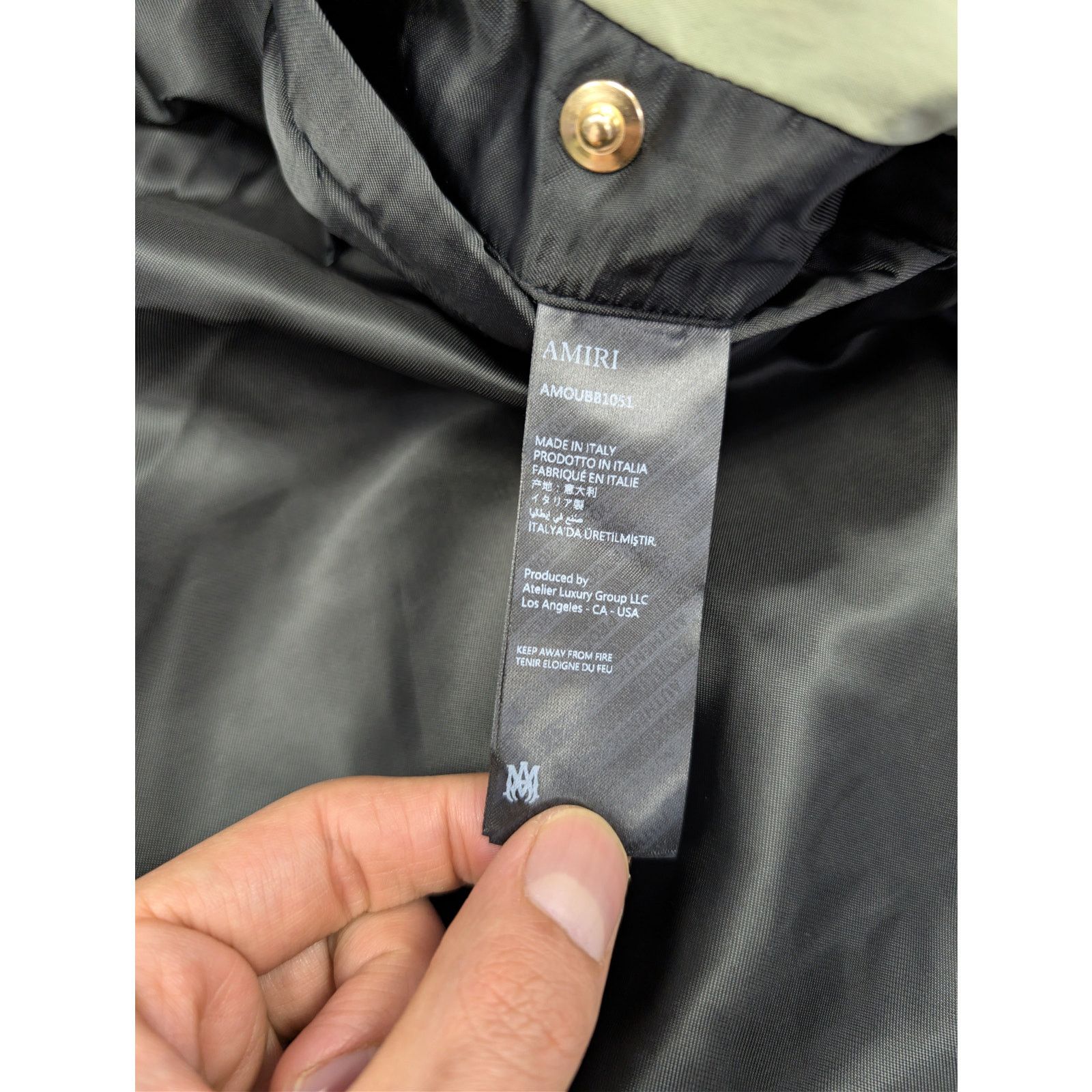 Amiri o1rshd1 Amiri Sinners Bomber Jacket in Olive Size US L / EU 52-54 / 3 - 17 Thumbnail