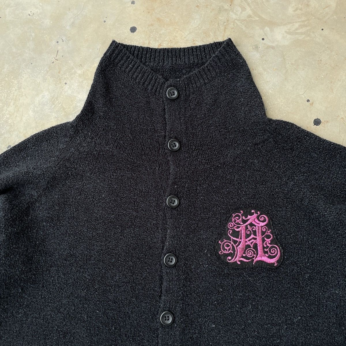 Japanese Brand Algonquins Punk Knitted Cardigan Size M / US 6-8 / IT 42-44 - 2 Thumbnail