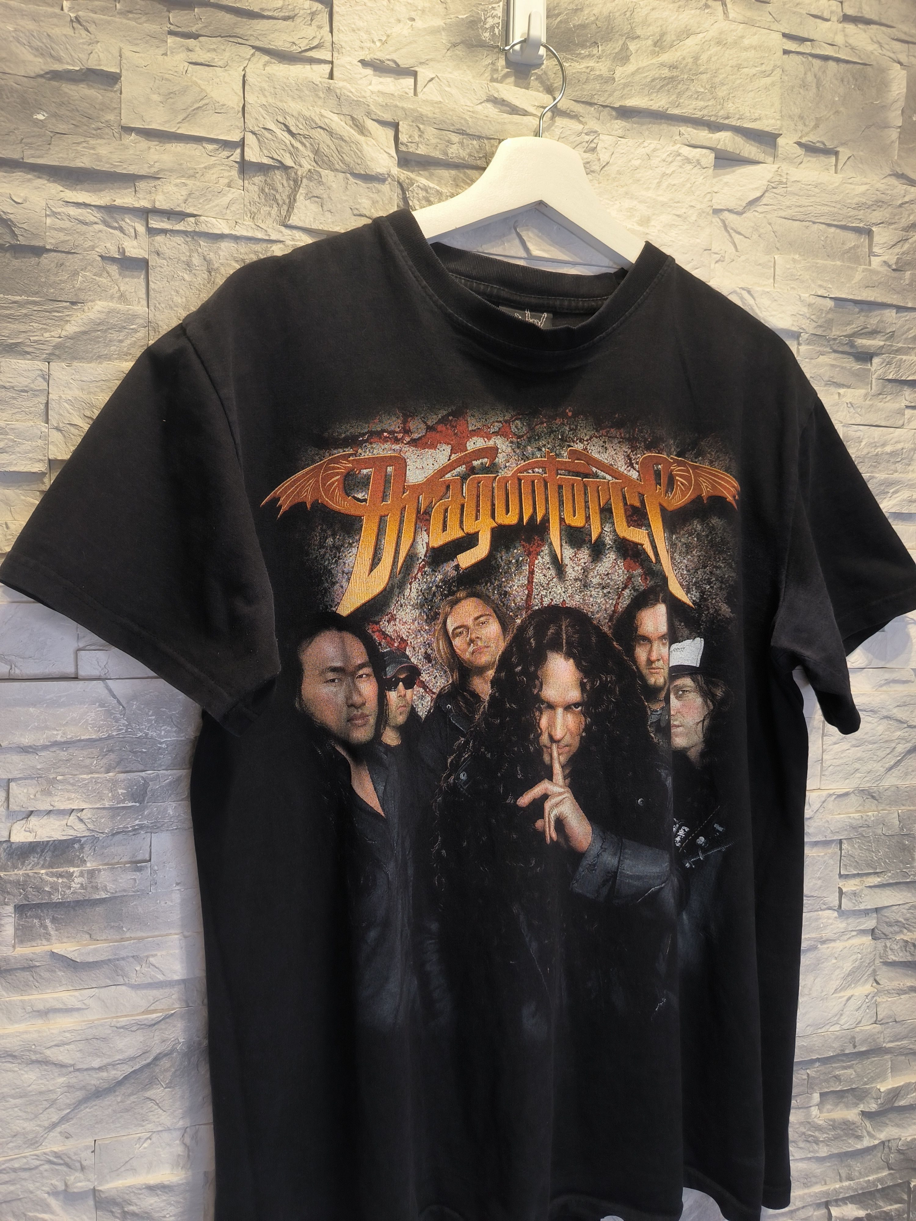 Band Tees × Vintage Vintage Dragonforce T-Shirt Metal Tee Black Print Size US M / EU 48-50 / 2 - 4 Thumbnail