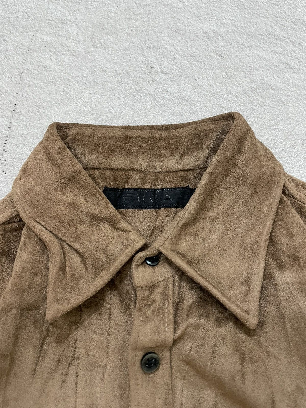 Le Grande Bleu (L.G.B.) 2000s Fuga Brown Velour Shirt Suede Y2K ifsix Hysteric Goa Size US S / EU 44-46 / 1 - 3 Thumbnail