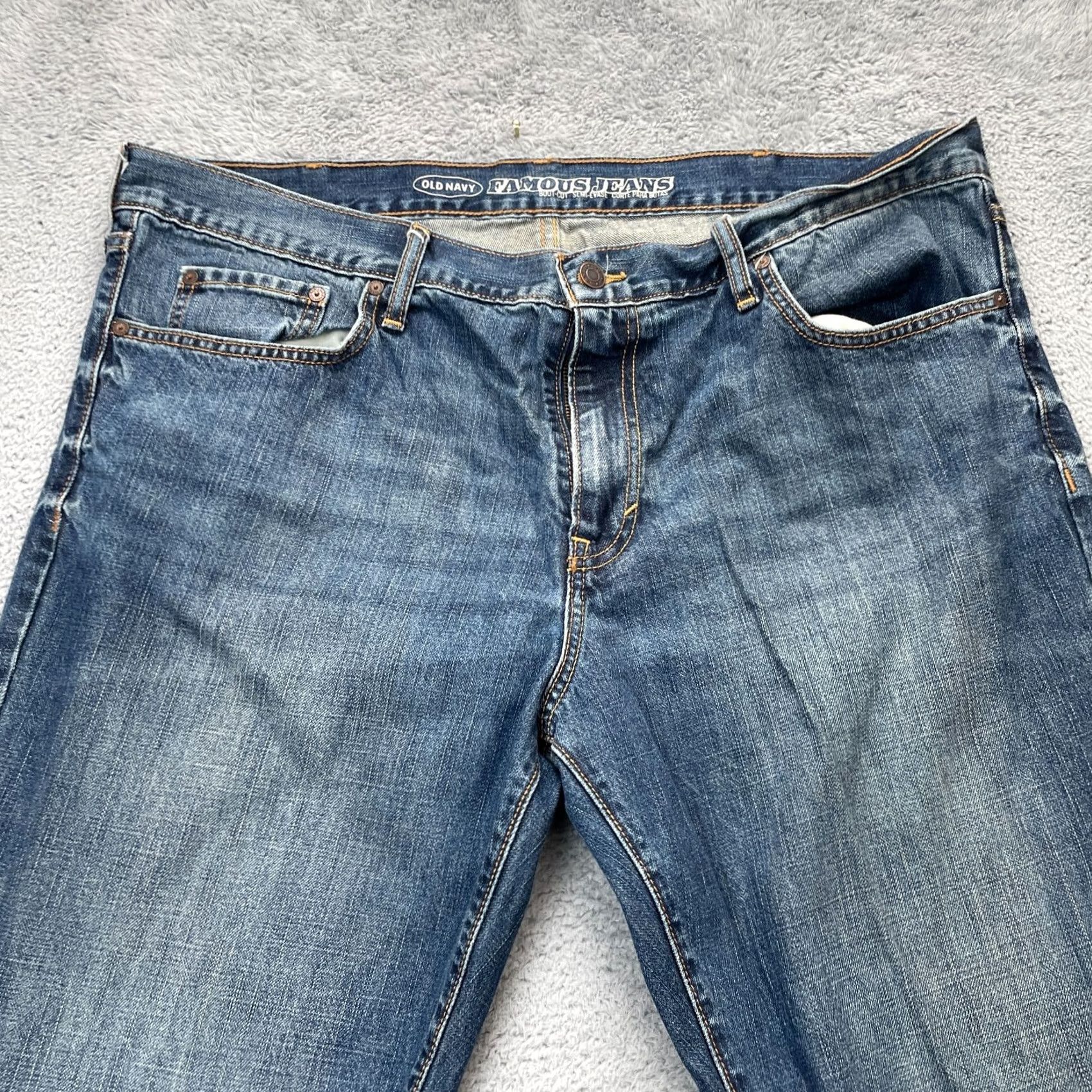 Old Navy Old Navy Jeans Mens 40x32 Blue Bootcut Denim Low Rise 5-Pocket Regular Size US 40 / EU 56 - 5 Thumbnail