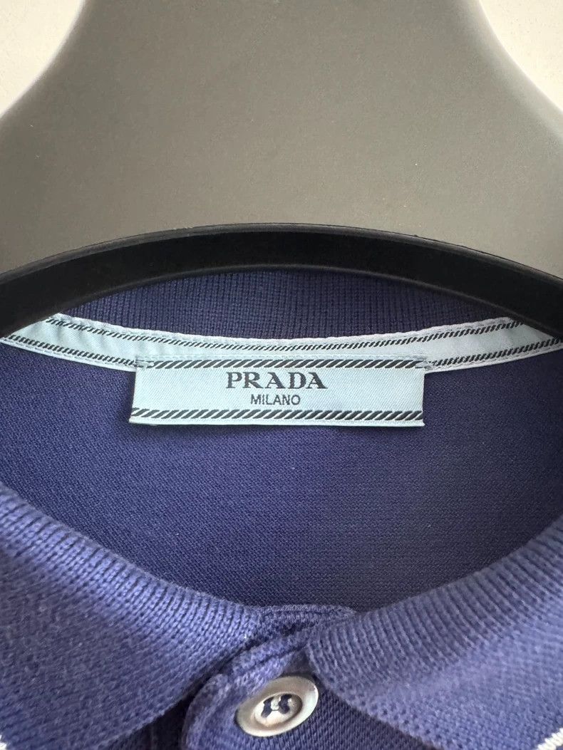 Prada Prada Dark blue striped polo Size US XL / EU 56 / 4 - 3 Thumbnail