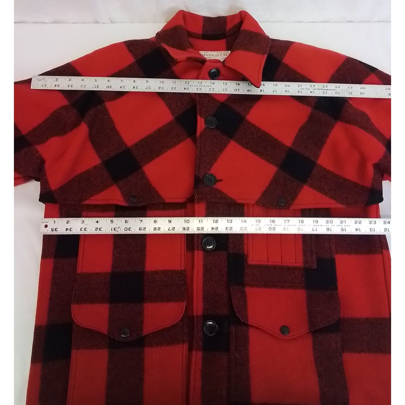 Filson C.C. Filson Mackinaw Jacket Men's XL (44) Red Buffalo Plaid Size US XL / EU 56 / 4 - 11 Thumbnail