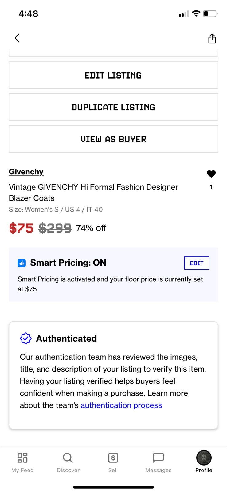Givenchy Vintage GIVENCHY Hi Formal Fashion Designer Blazer Coats Size S / US 4 / IT 40 - 11 Thumbnail