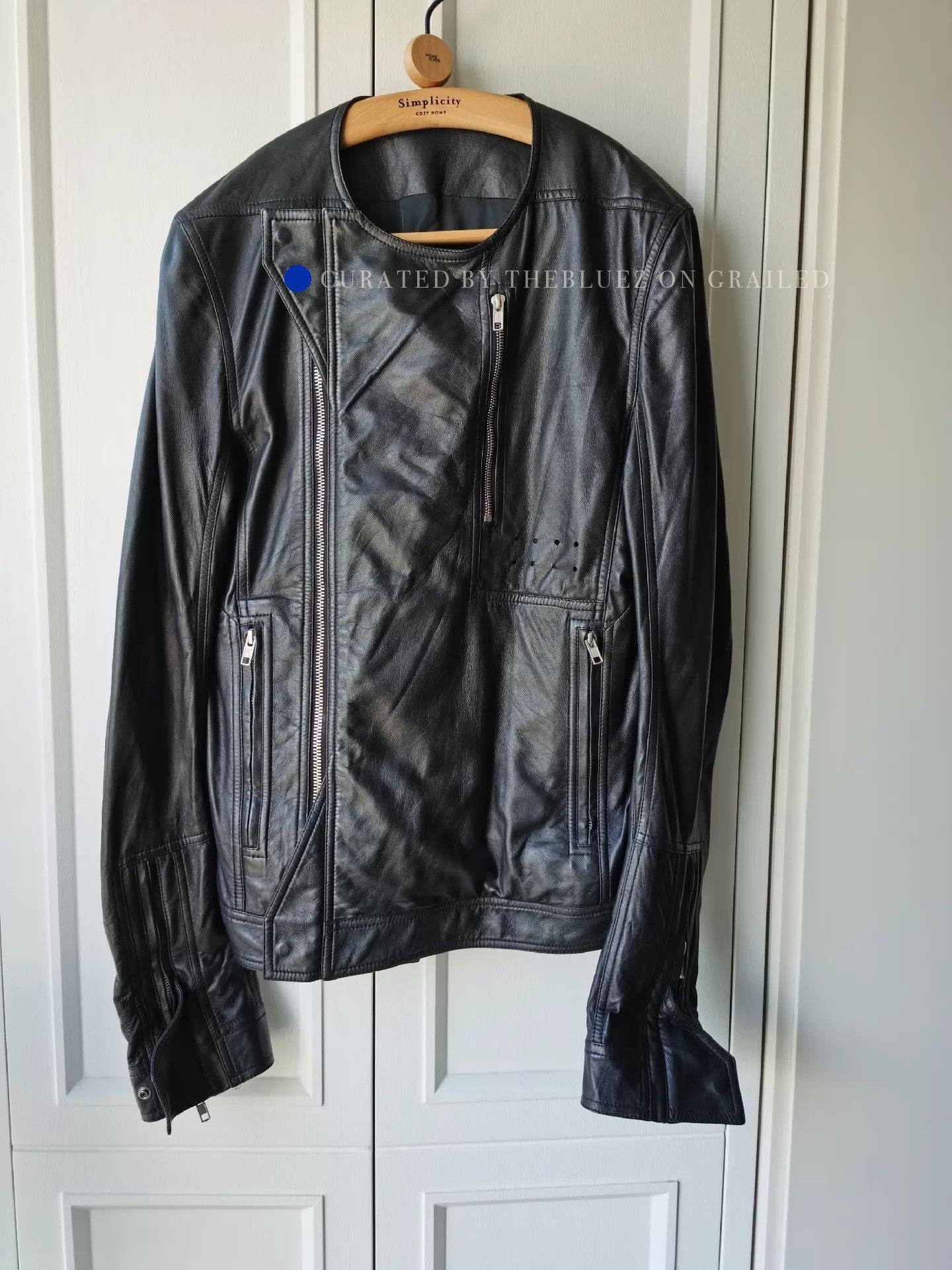 Rick Owens Sleek Black Lambskin Leather Jacket Size US M / EU 48-50 / 2 - 1 Thumbnail