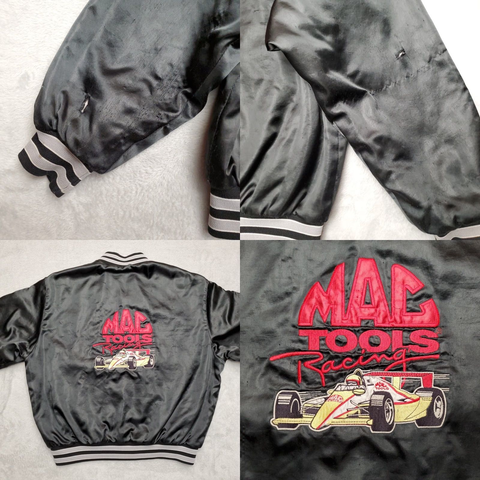 Vintage VINTAGE Mac Tools Jacket Mens XL Black Satin Racing Swingster Made in USA Indy Size US XL / EU 56 / 4 - 9 Thumbnail