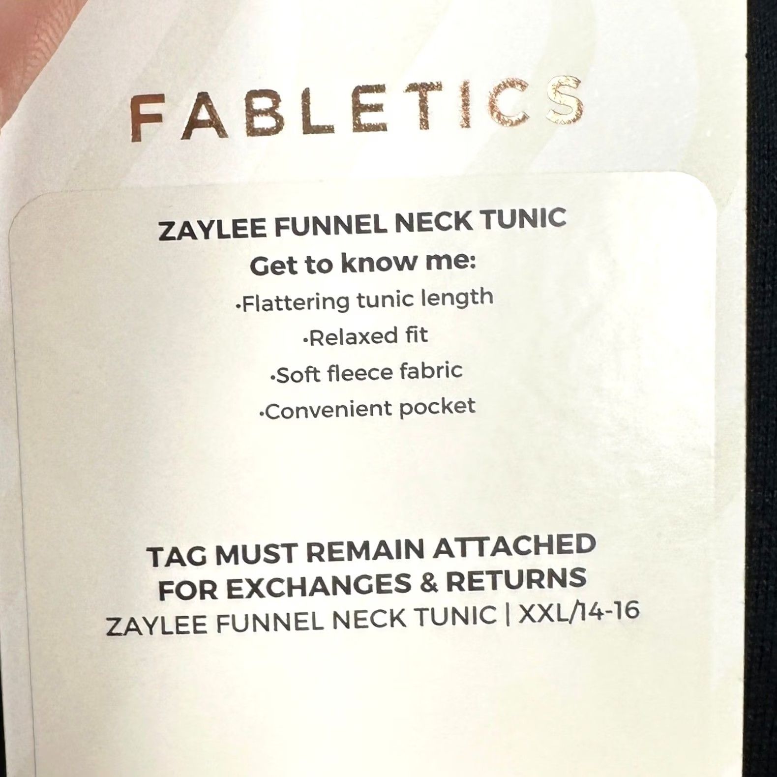 Fabletics Fabletics Sweatshirt Tunic 2XL Black Zaylee Funnel Neck Raglan Long Sleeve Pocket Relaxed Fit Womens Size XXL / US 16-18 / IT 52-54 - 2 Thumbnail