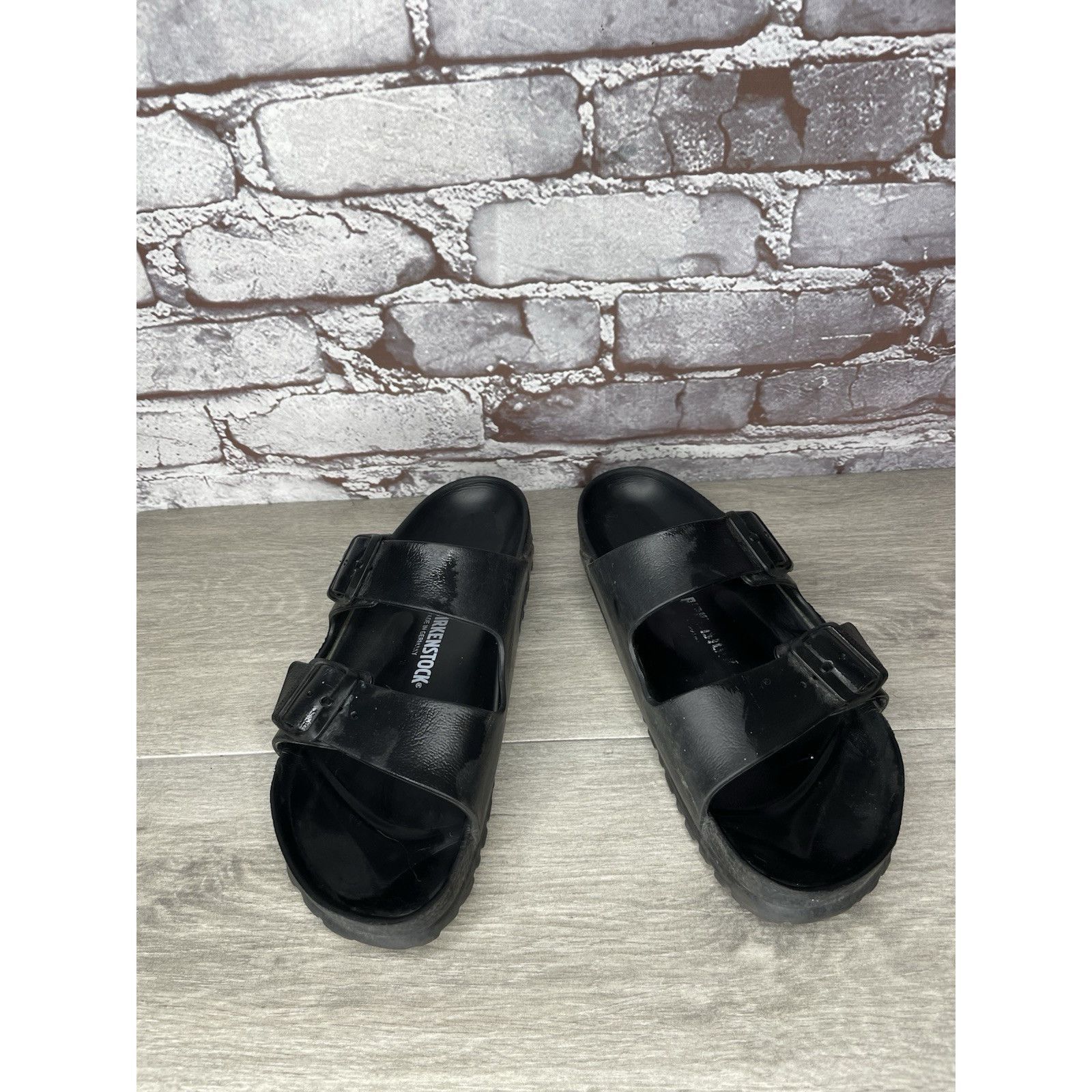 Birkenstock Birkenstock Arizona Essentials EVA Black Foam Slides Sandals Size US 7.5 / IT 37.5 - 17 Thumbnail