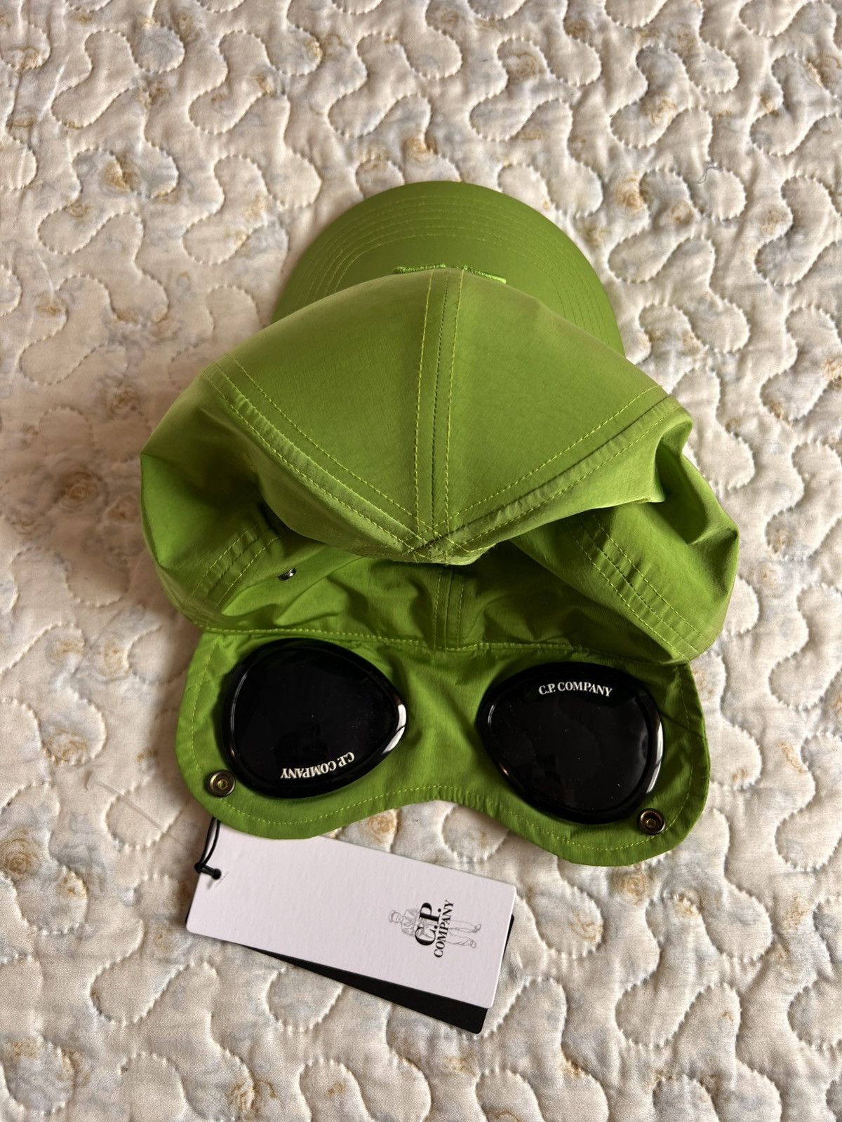 C.P. Company C.P. Company CHROME-R GOGGLE CAP glass hat cap green lime Size ONE SIZE - 19 Thumbnail