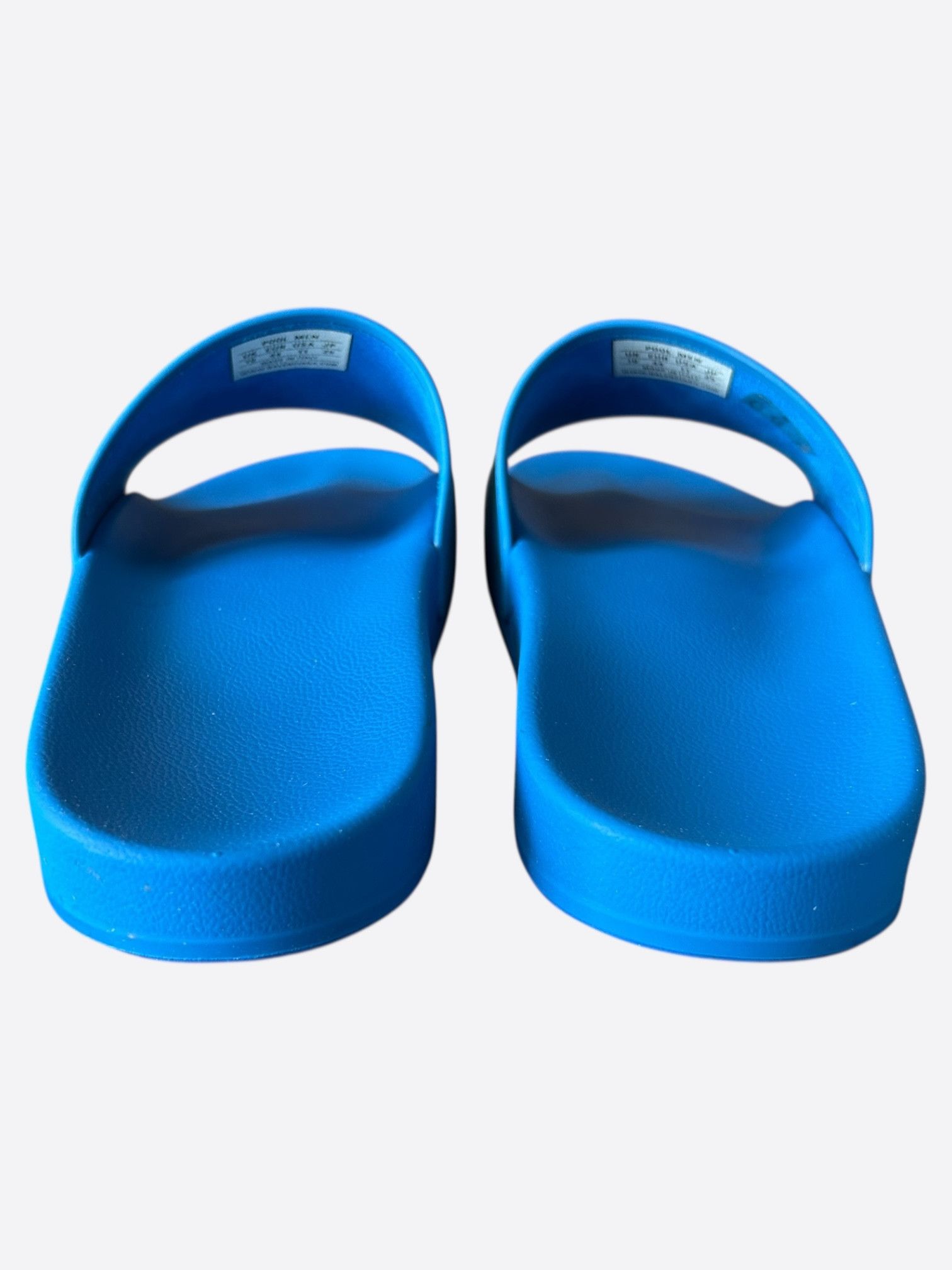 Balenciaga Blue & Black Logo Slides