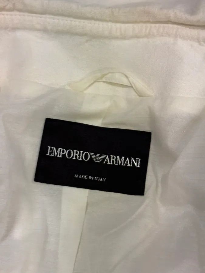 Emporio Armani 2010s Emporio Armani White Buttoned Multi-Pocket Blazer Jacket Size M / US 6-8 / IT 42-44 - 10 Thumbnail