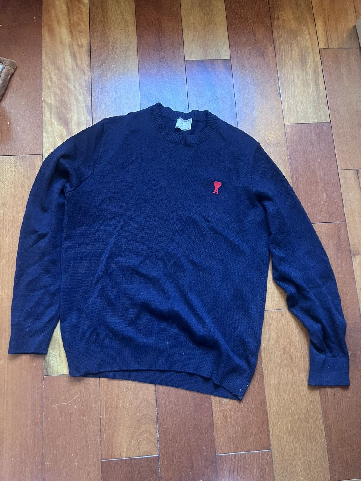 AMI Ami navy merino sweater Size US L / EU 52-54 / 3 - 1 Preview