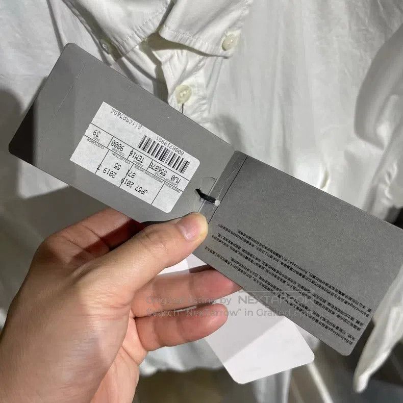 Balenciaga Balenciaga size 39 White and Blue Back Letter Shirt Size US S / EU 44-46 / 1 - 7 Thumbnail