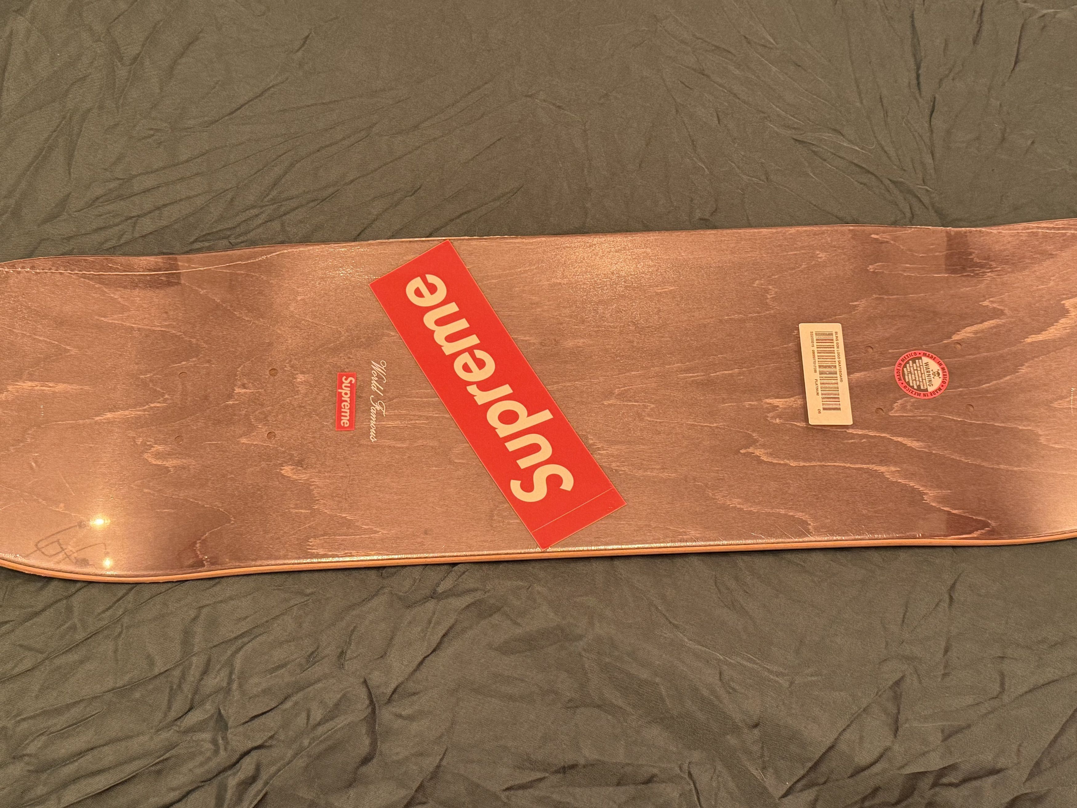 Supreme Supreme Bling Box Logo Skateboard Platinum SS22 Size ONE SIZE - 2 Thumbnail