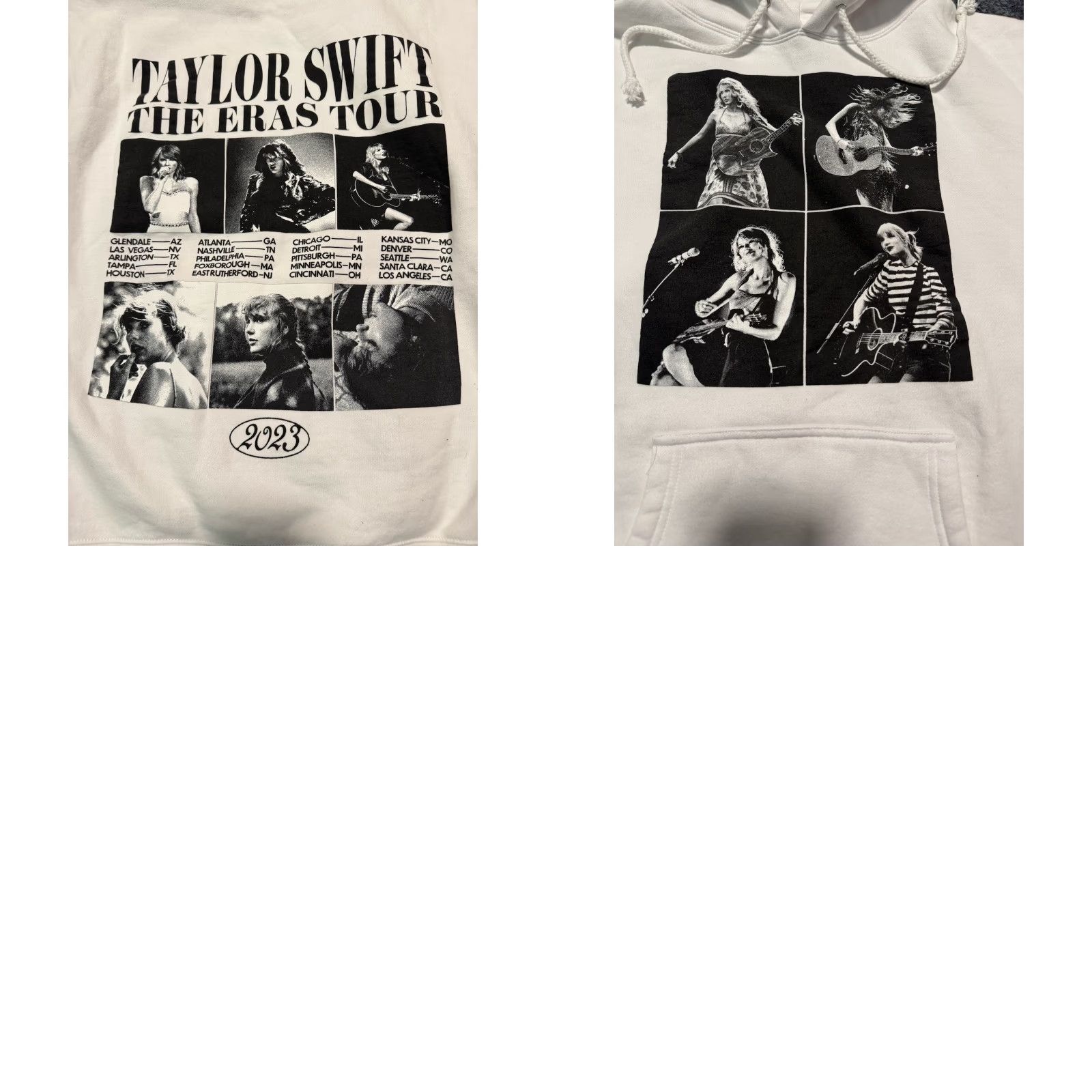 Vintage Taylor Swift Eras Tour Collage White Hoodie Size Large Size L / US 10 / IT 46 - 11 Thumbnail
