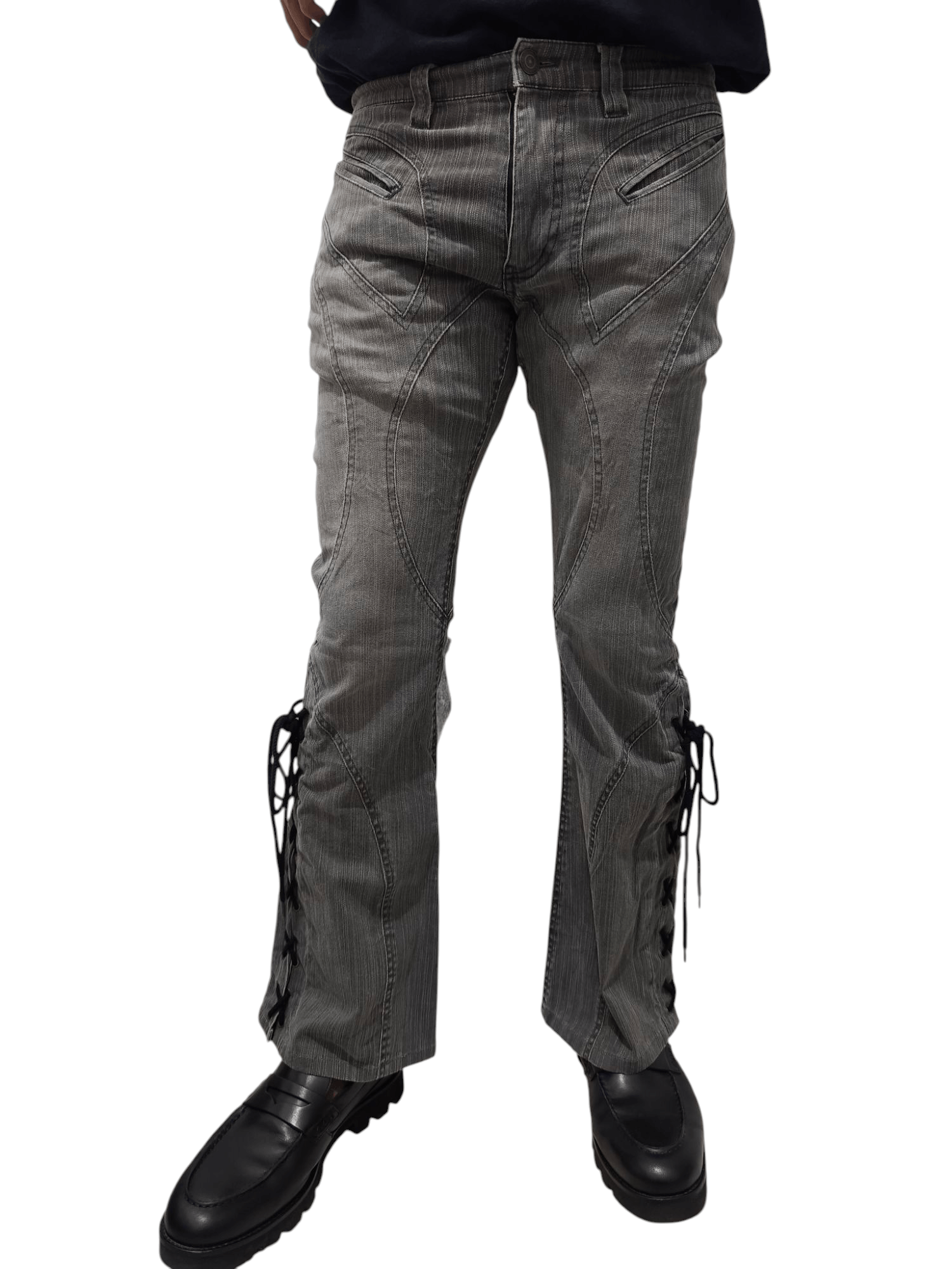 If Six Was Nine × Tornado Mart Tornado Mart flare Lace up pants Size US 30 / EU 46 - 2 Thumbnail