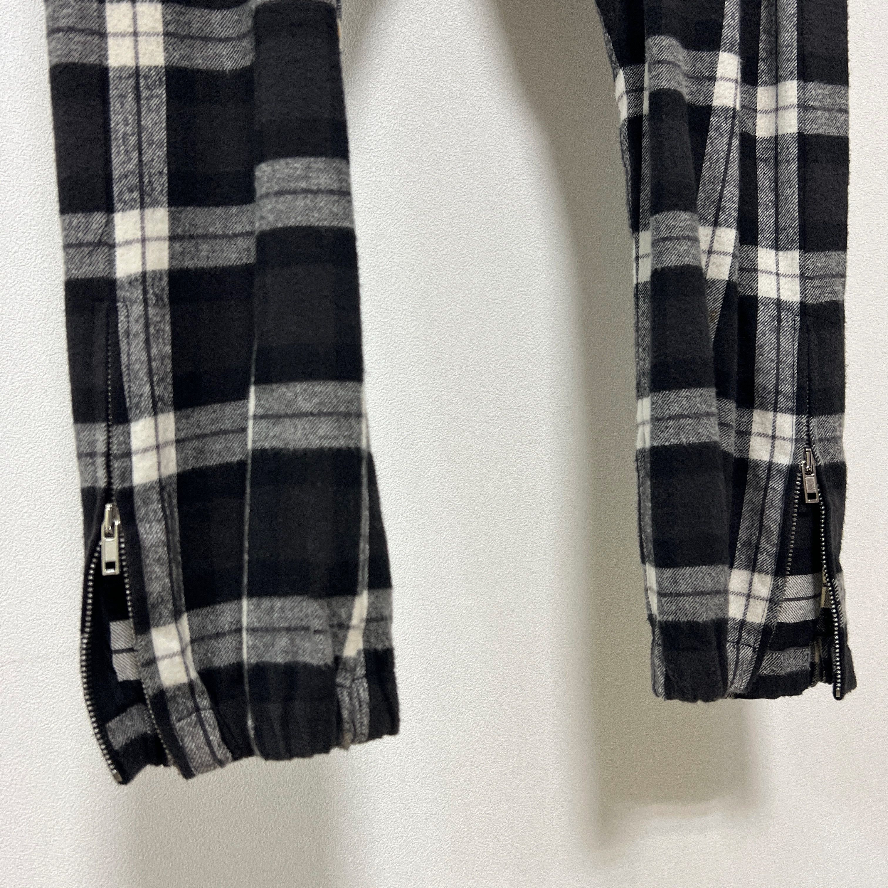 Rick Owens Rick Owens SS19 "BABEL" Drawstring Black Plaid Track Pants Size US 32 / EU 48 - 5 Thumbnail