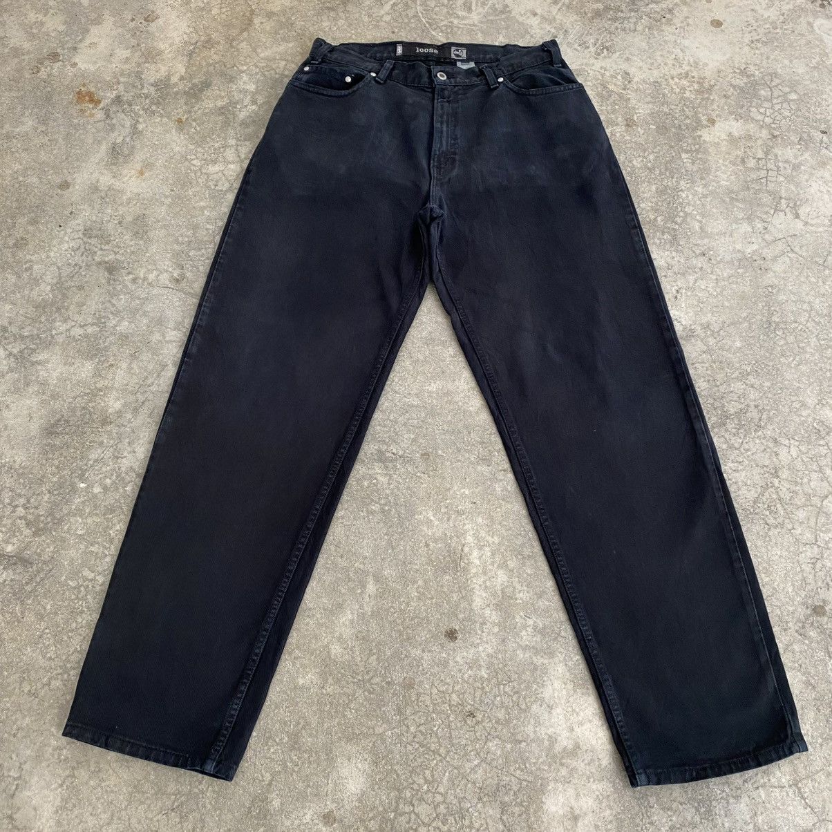 Levi's Vintage 1998 Levis Silvertab Black “LOOSE” Baggy Denim Jeans Size US 34 / EU 50 - 3 Thumbnail