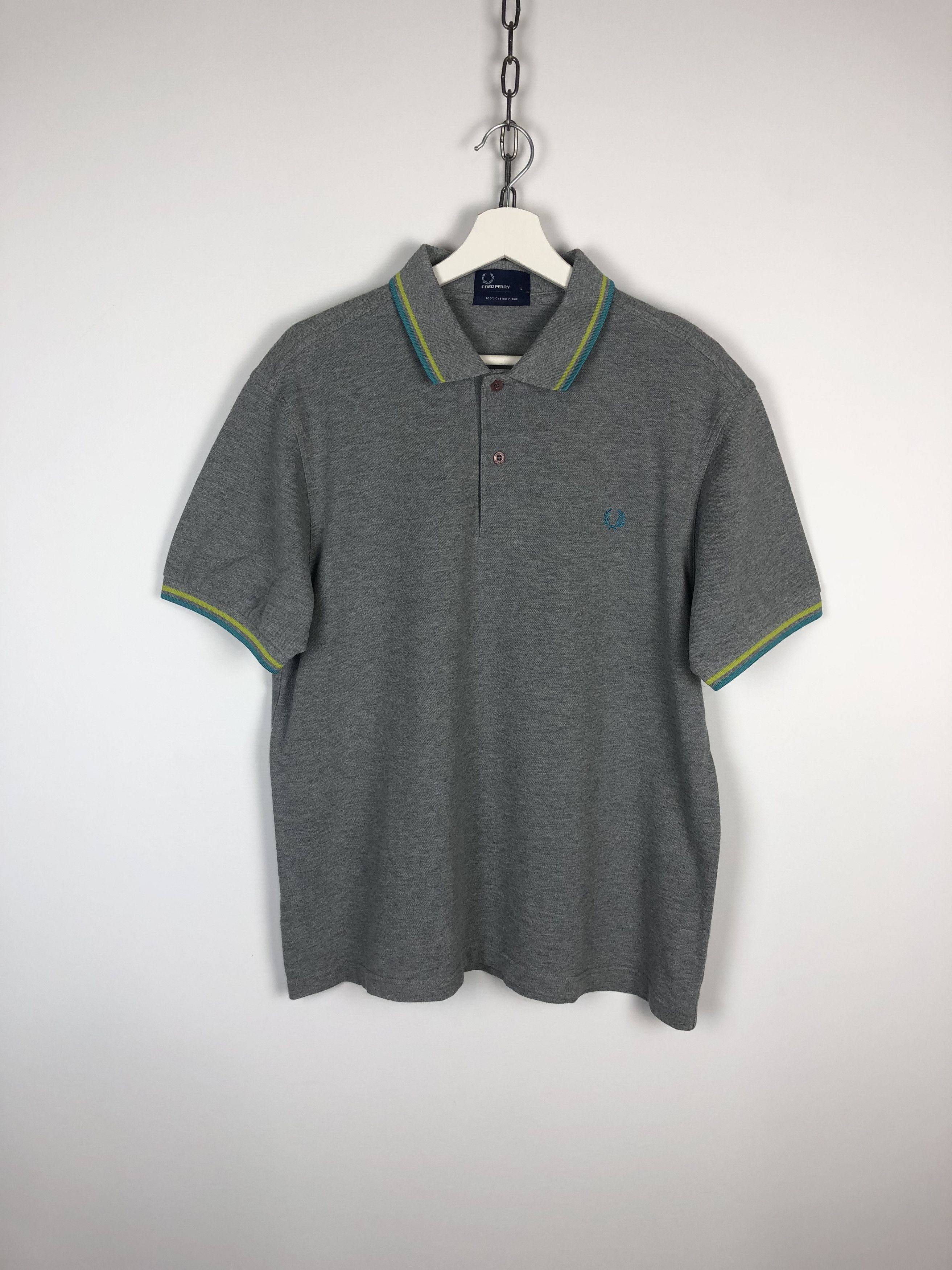 Fred Perry Fred Perry Cotton Polo T-Shirt Small Logo Gray size L Size US L / EU 52-54 / 3 - 1 Thumbnail