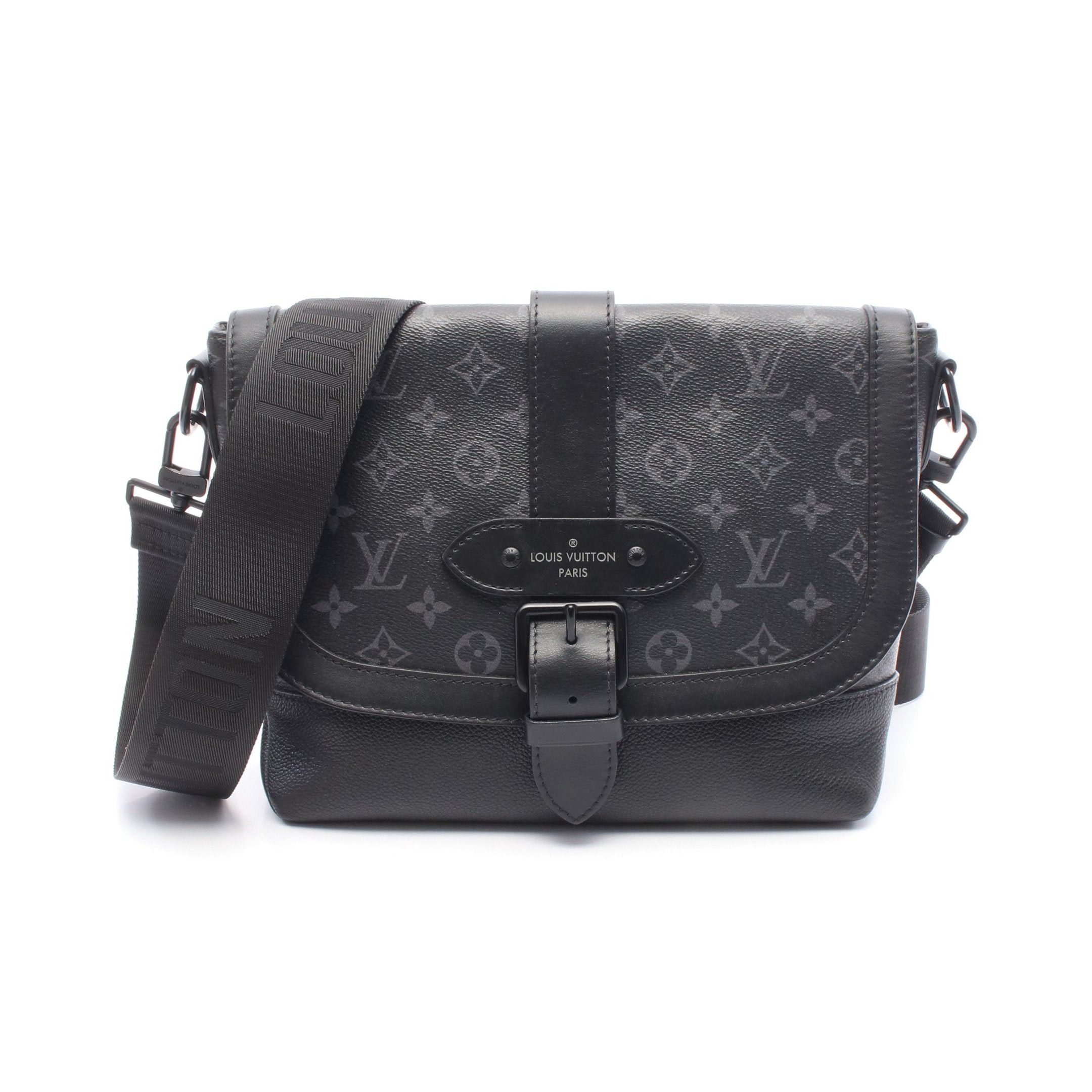 Louis Vuitton Louis Vuitton Saumur Messenger Monogram Eclipse Shoulder Bag Leather Black Size ONE SIZE - 1 Thumbnail