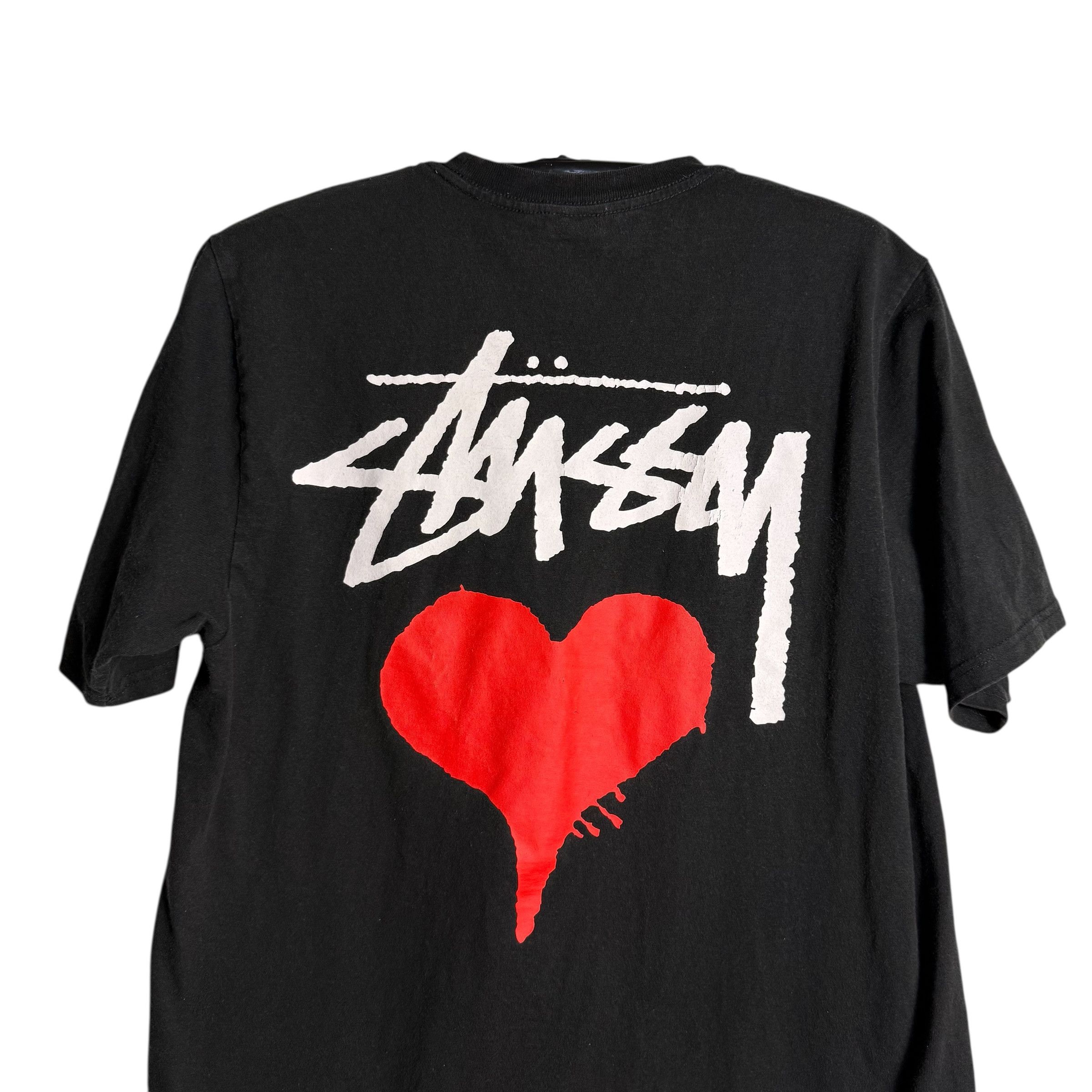 Stussy 🔥RARE🔥Vintage Stussy Streetwear 'Stock Heart' T-shirt Size US M / EU 48-50 / 2 - 2 Thumbnail