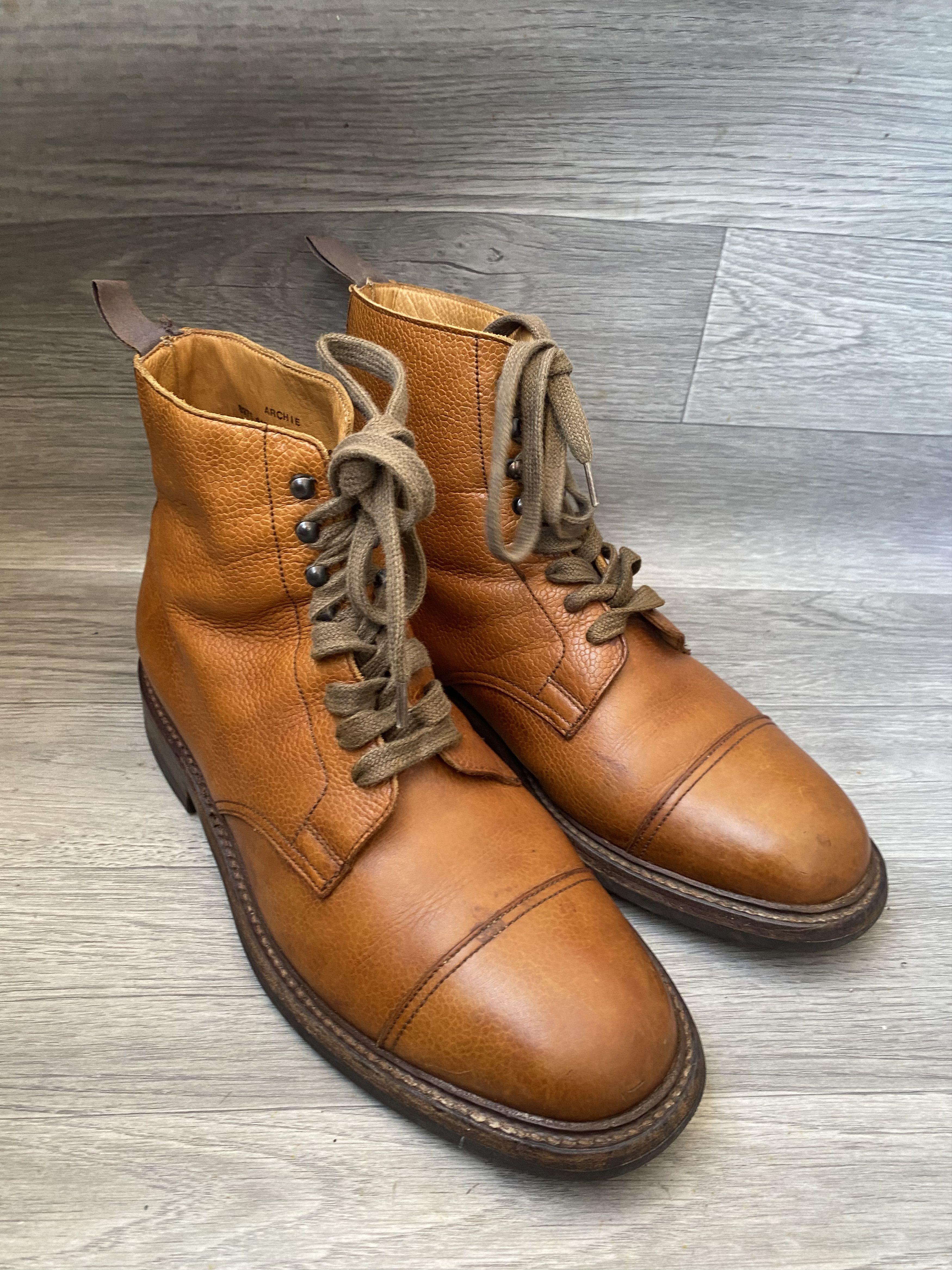 Crockett & Jones Crockett and jones Archie brown pebble grain cap toe boots Size US 9.5 / EU 42-43 - 7 Thumbnail