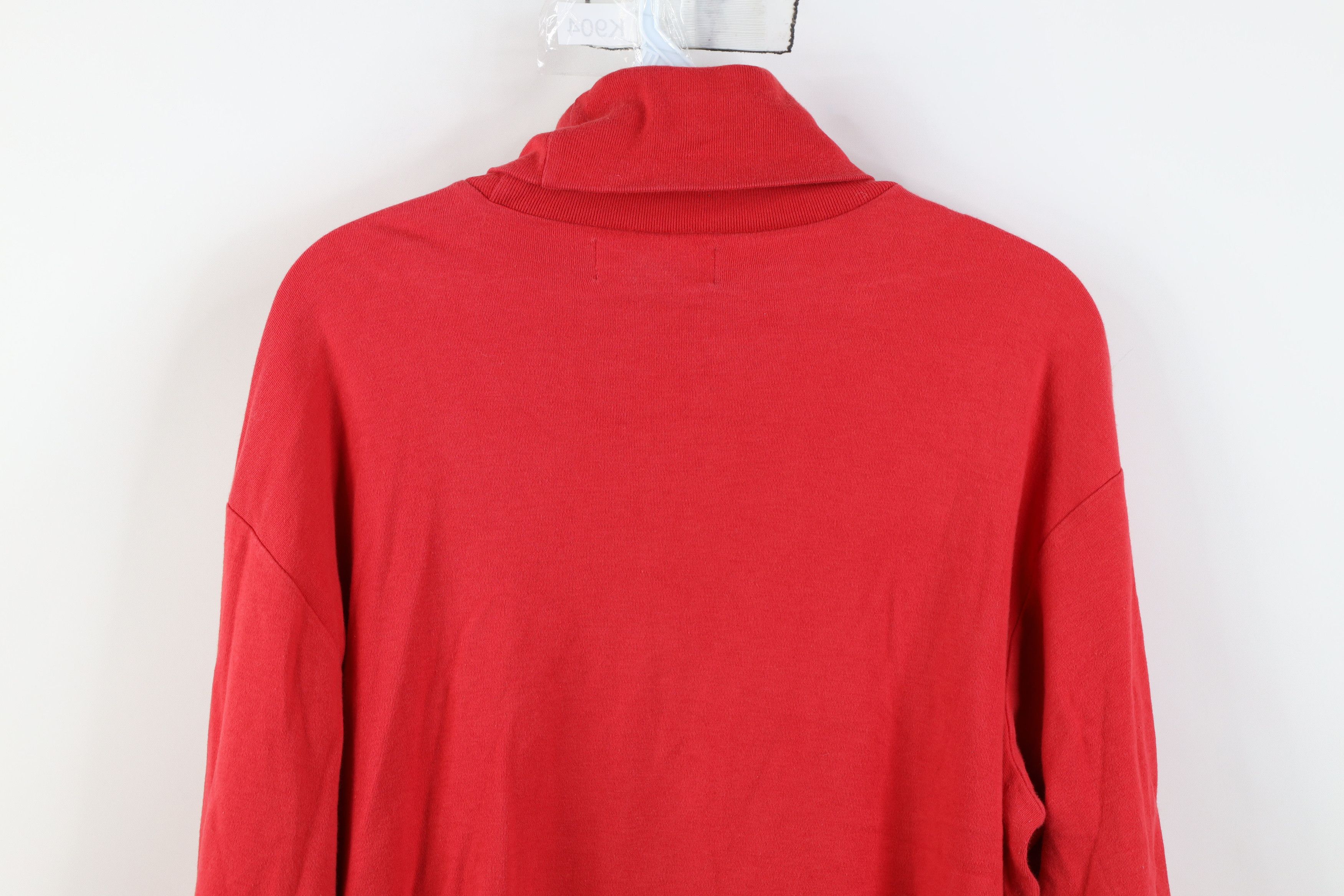 Ralph Lauren Vintage 80s 90s Ralph Lauren Cotton Turtleneck T-Shirt Red Size US M / EU 48-50 / 2 - 12 Thumbnail