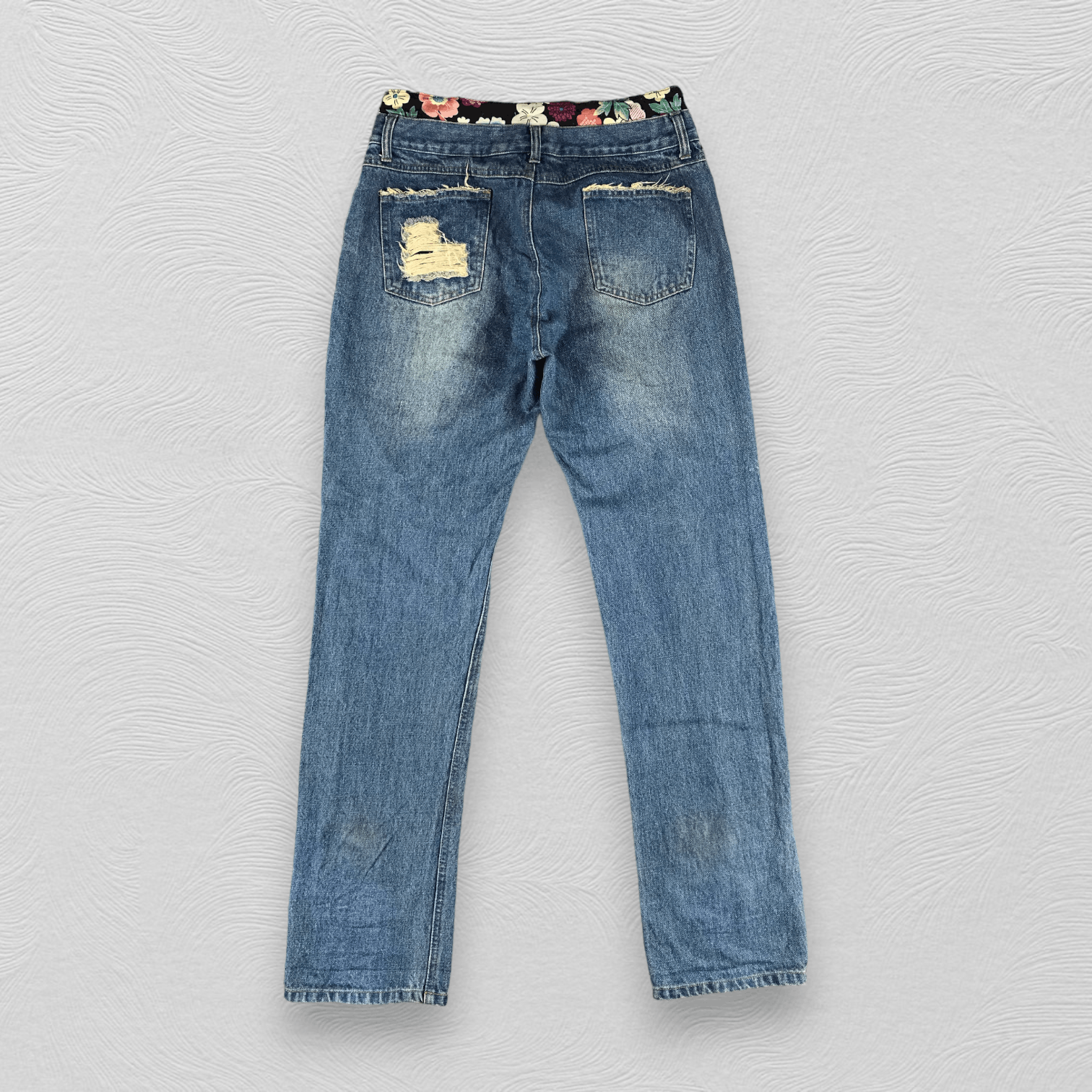 Japanese Brand Playchess Jeans DIstressed Double Waist Denim KJ1291 Size US 30 / EU 46 - 2 Thumbnail