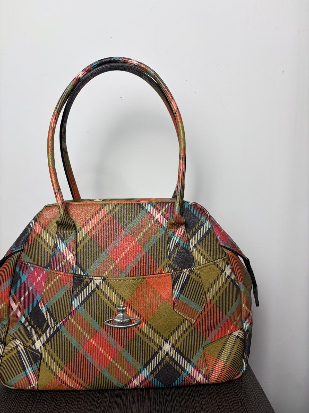 Vivienne Westwood FREE TAX! Vintage Vivienne Westwood Plaid Leather Handbag Size ONE SIZE - 2 Thumbnail
