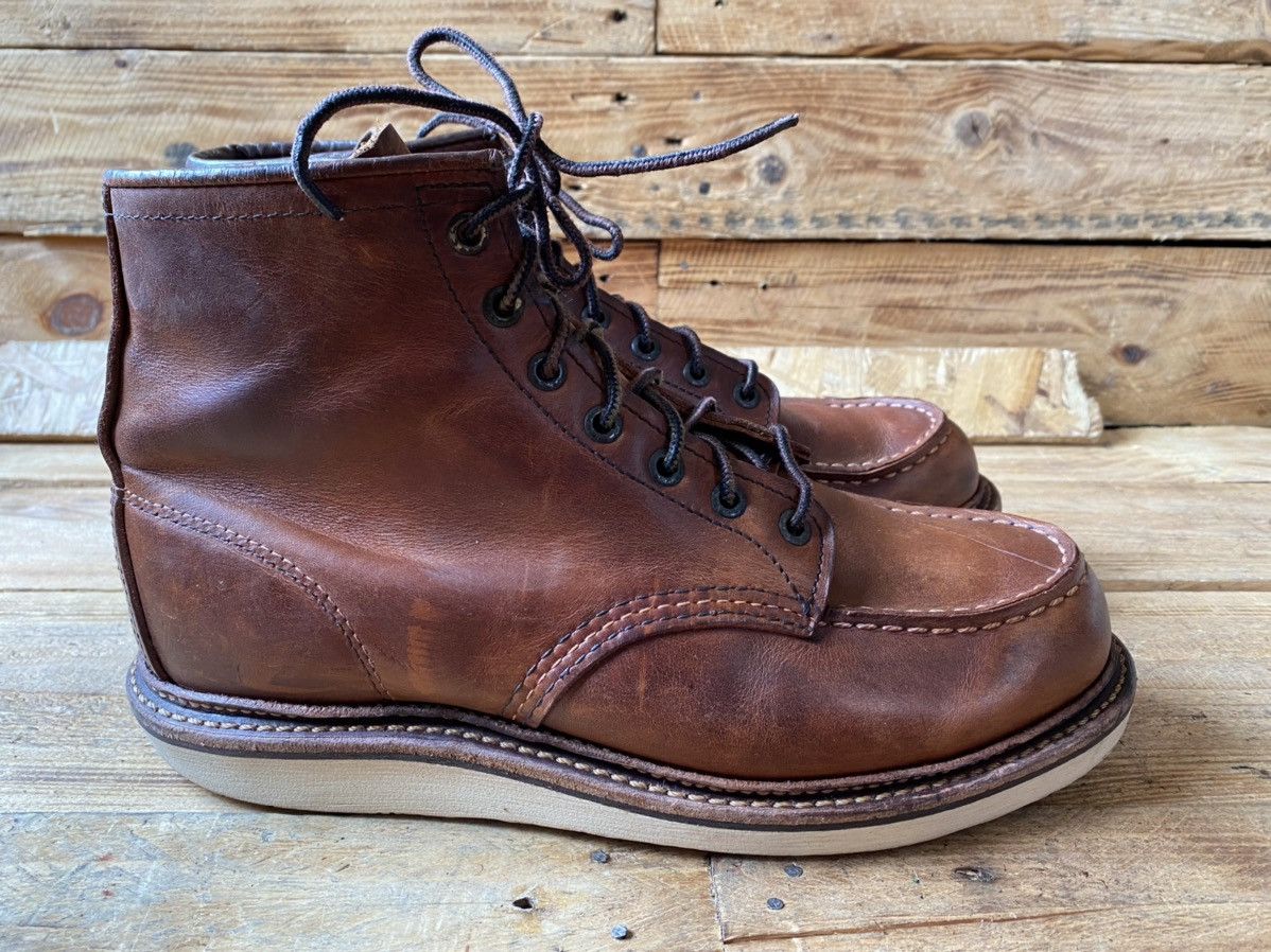 Red Wing Redwing moc-toe style 1907 brown leather boots US8.5 uk7.5 Size US 8.5 / EU 41-42 - 8 Thumbnail