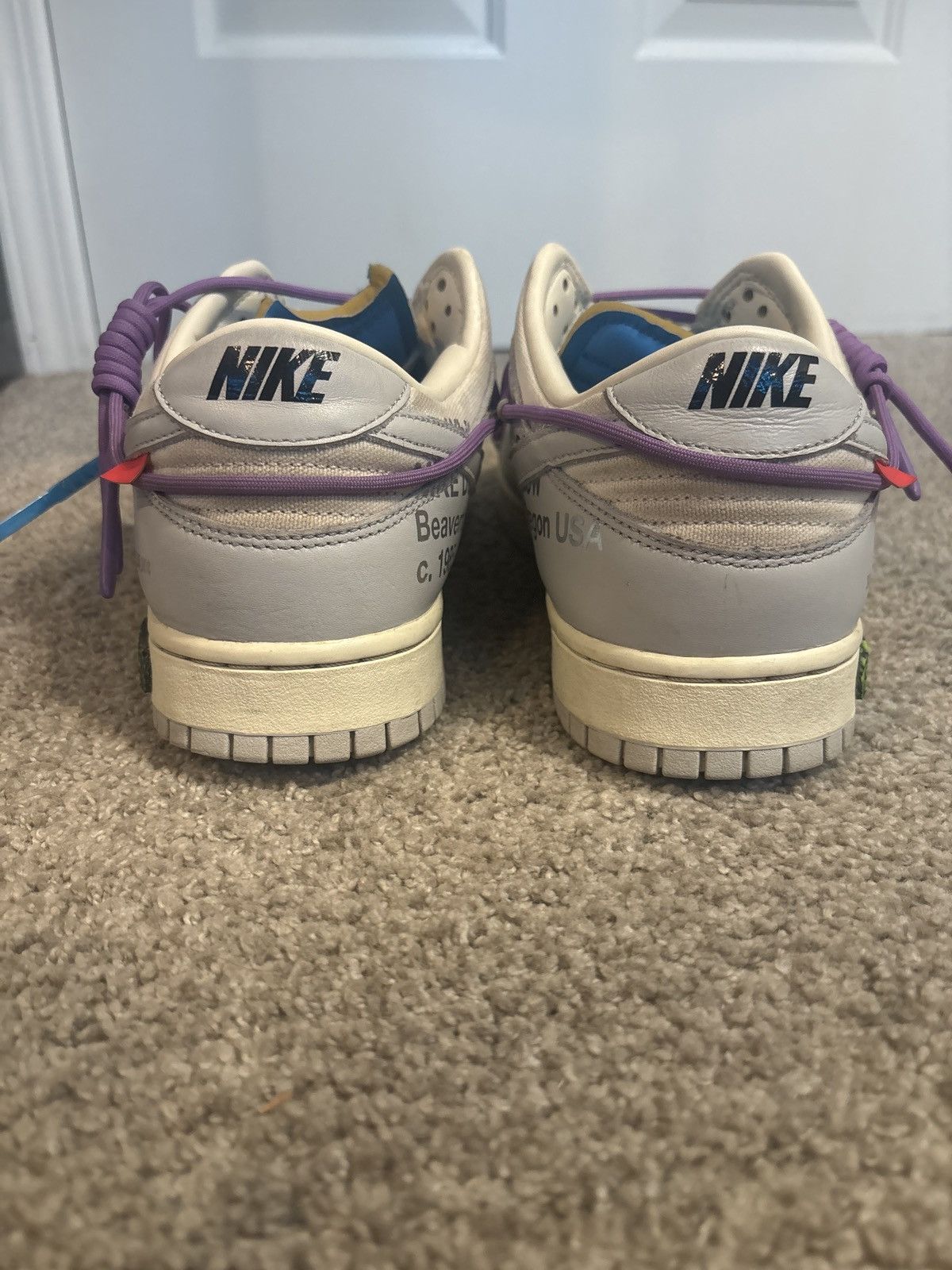 Nike × Off-White Nike X Off-White Dunk Low Lot 47/50 Size US 12 / EU 45 - 4 Thumbnail