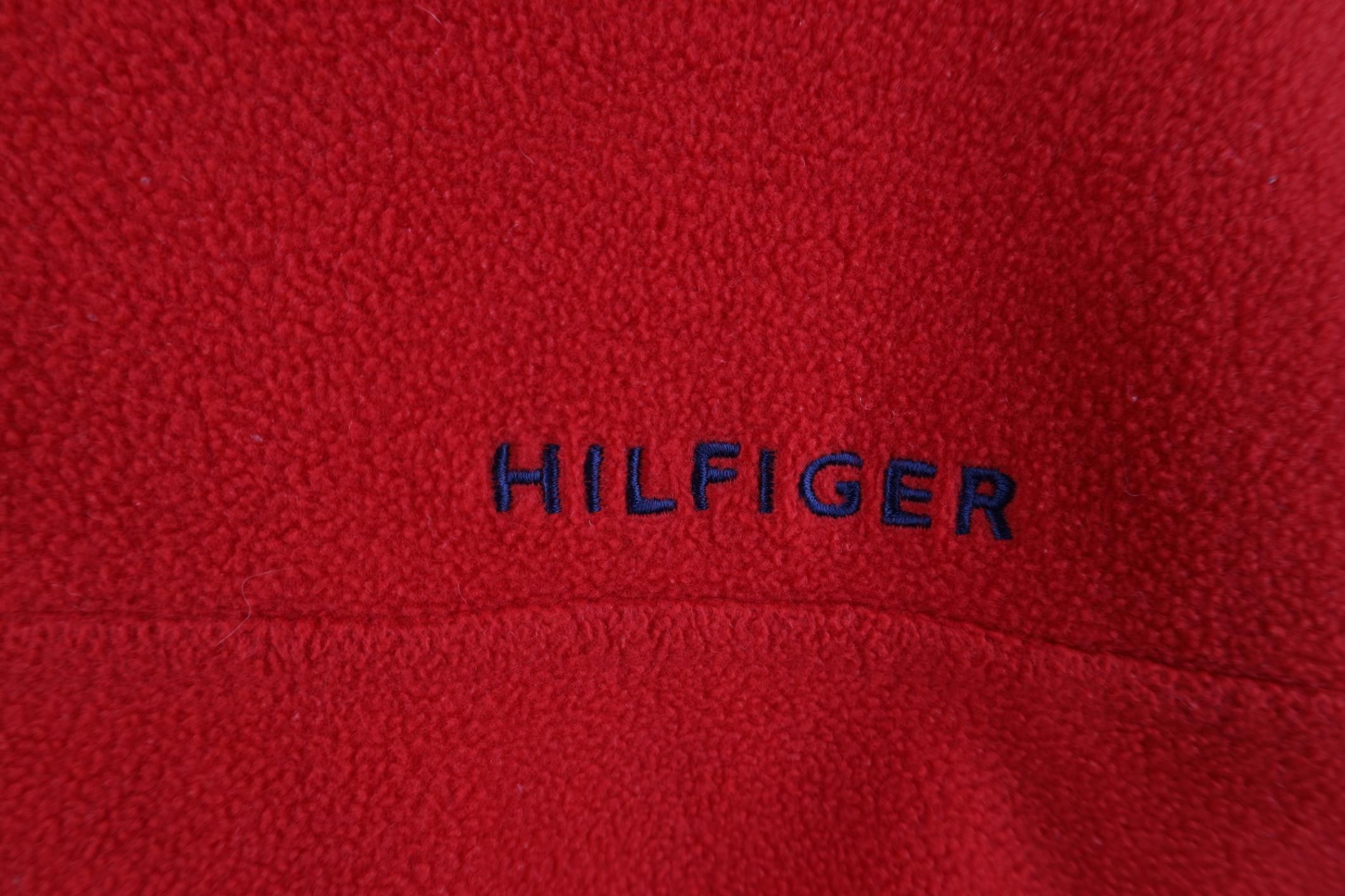 Tommy Hilfiger Vintage 90s Tommy Hilfiger 1/4 Zip Fleece Pullover Sweater Size US XL / EU 56 / 4 - 4 Thumbnail